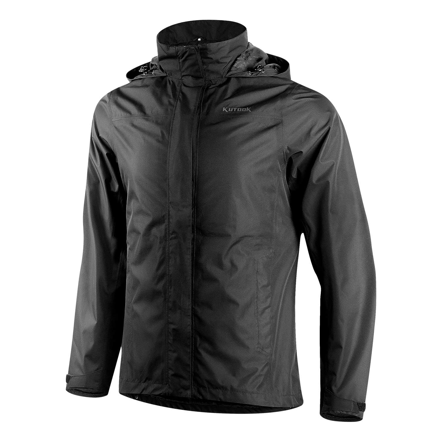 Waterproof Jacket Raincoat Full Waterproof 10000mmH₂O Index Rain Jackets Raincoat Concealable Hood Cycling Hiking Commute Fishing Outdoor Activities Multi Pockets