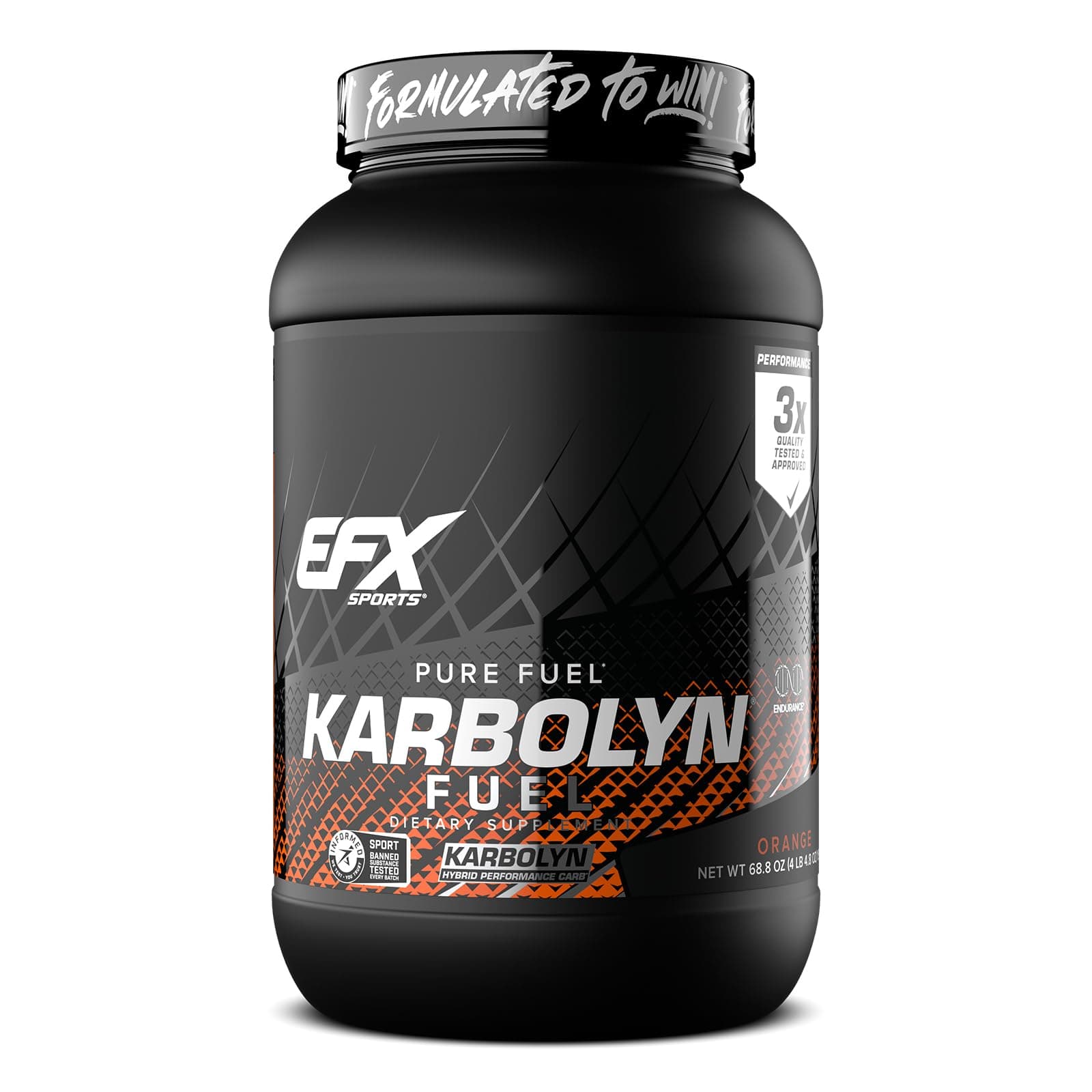EFX Sports, Karbolyn Fuel, Orange, 4.3 lbs (1950 g)