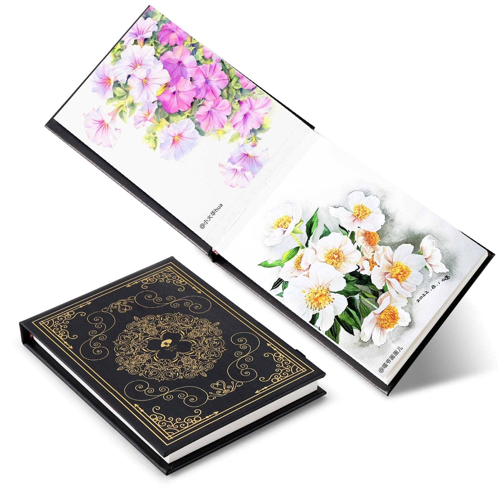 Paul Rubens Watercolor Paper, Cold Press Watercolor Journal,50% Cotton 140 lb/300gsm 20 Sheets 5.2’’ x 3.8’’ Travel Art Journal for Beginners and Artists