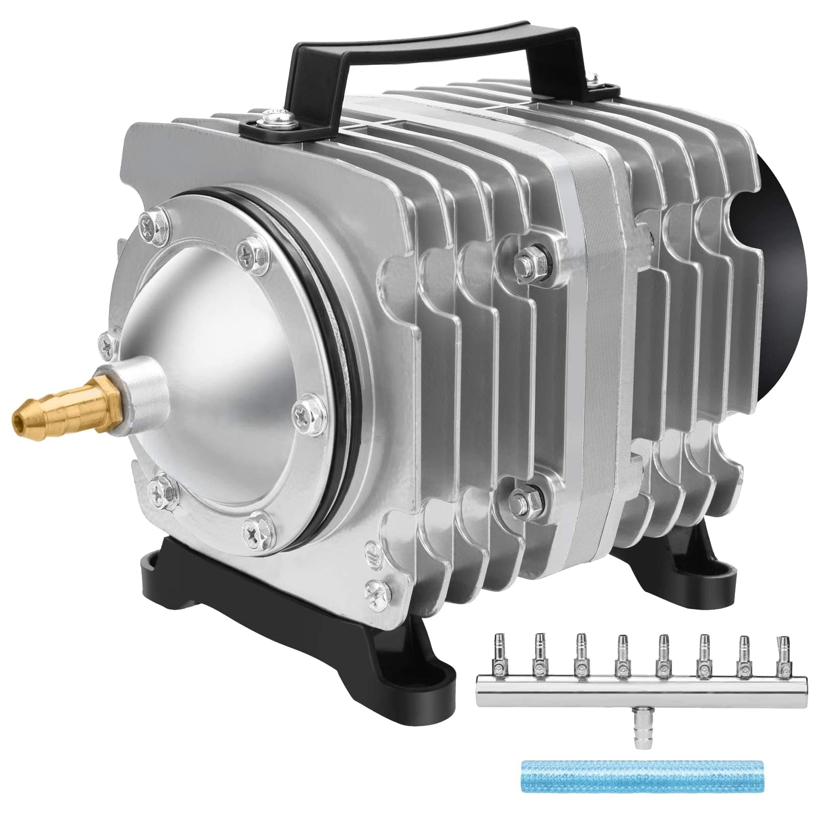 AquaMiracle Aquarium Air Pump Commercial Air Pump with Aluminum Housing, 120W/1750GPH Fish Tank Bubbler Pond Aerator for Aquariums, Ponds, Hydroponics