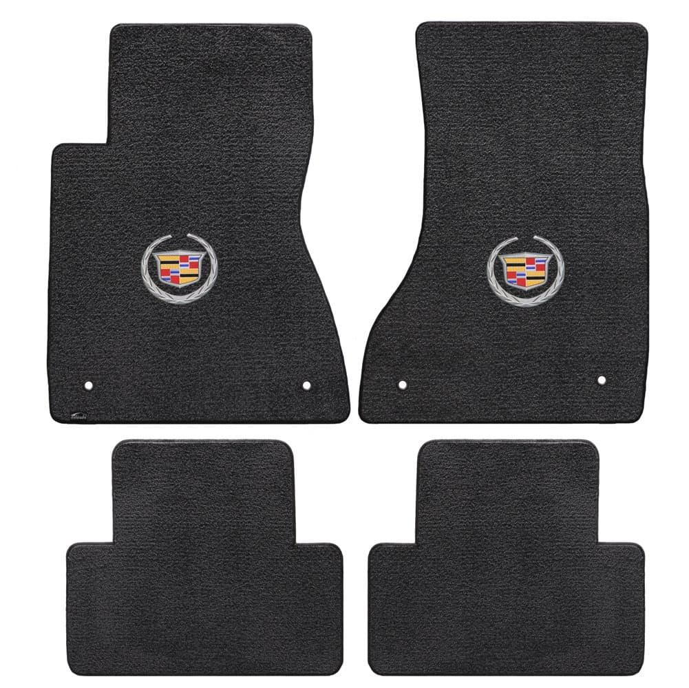 Fits 2003-2007 Cadillac CTS/CTS-V 4Pc Mats EBONY VELOURTEX CADILLAC LOGO