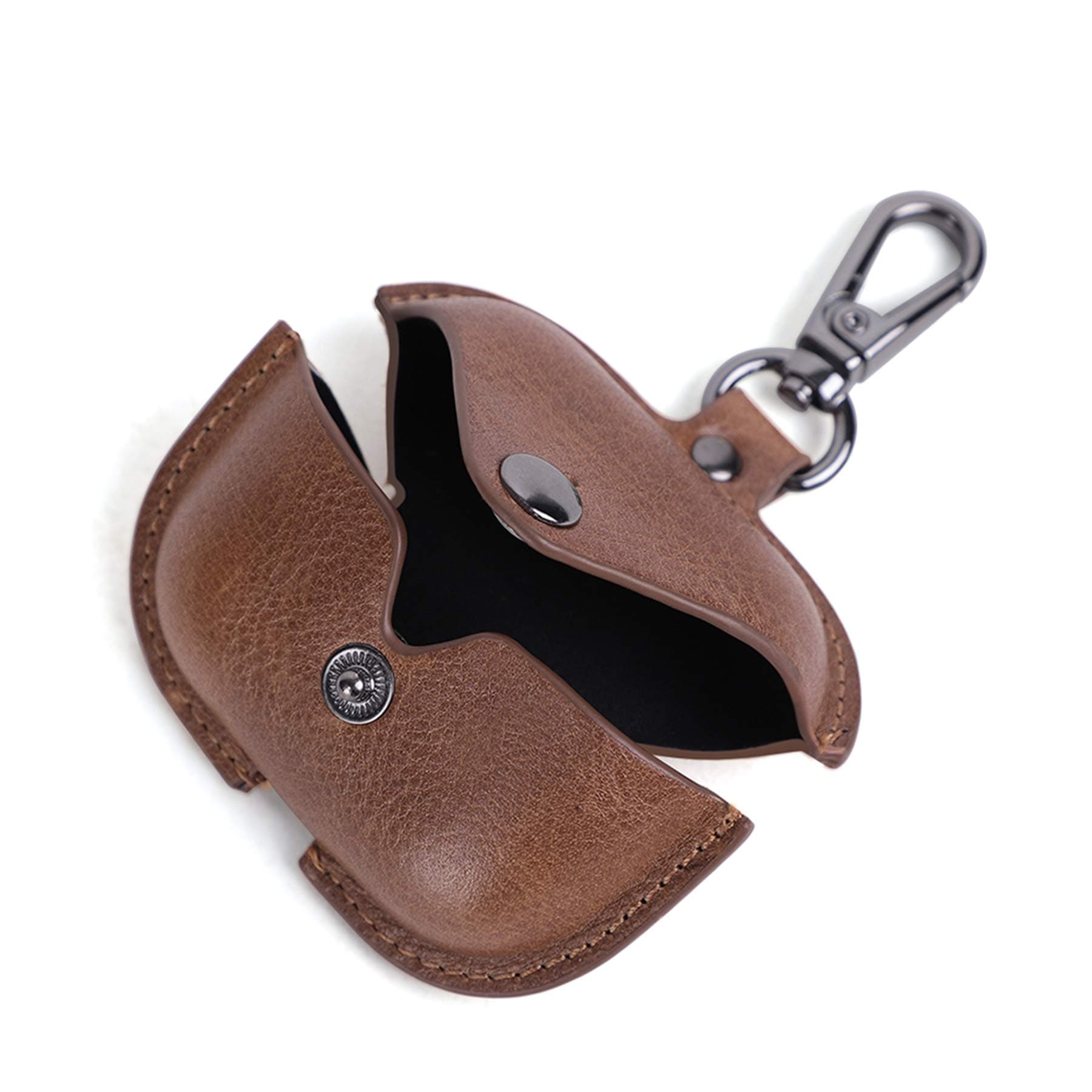 GeekerChip Airpods Pro Leather Case,Case for AirPods Pro Case,Cowhide Protective Case Pouch Shockproof Cover for AirPods Pro 2019(Brown)