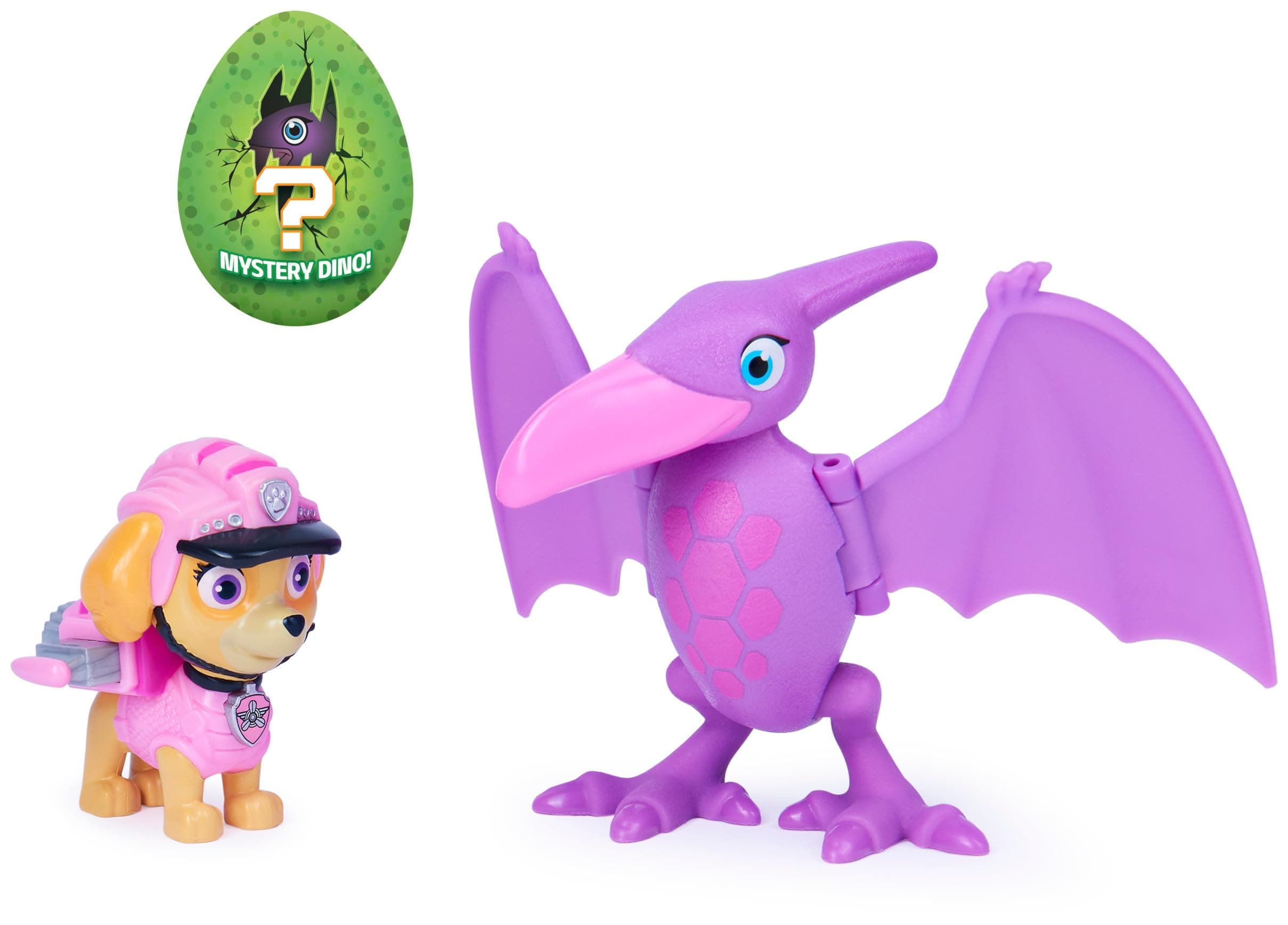 PAW Patrol Dino Rescue Skye and Dinosaur Action Figure Set, for Kids Aged 3 and Up