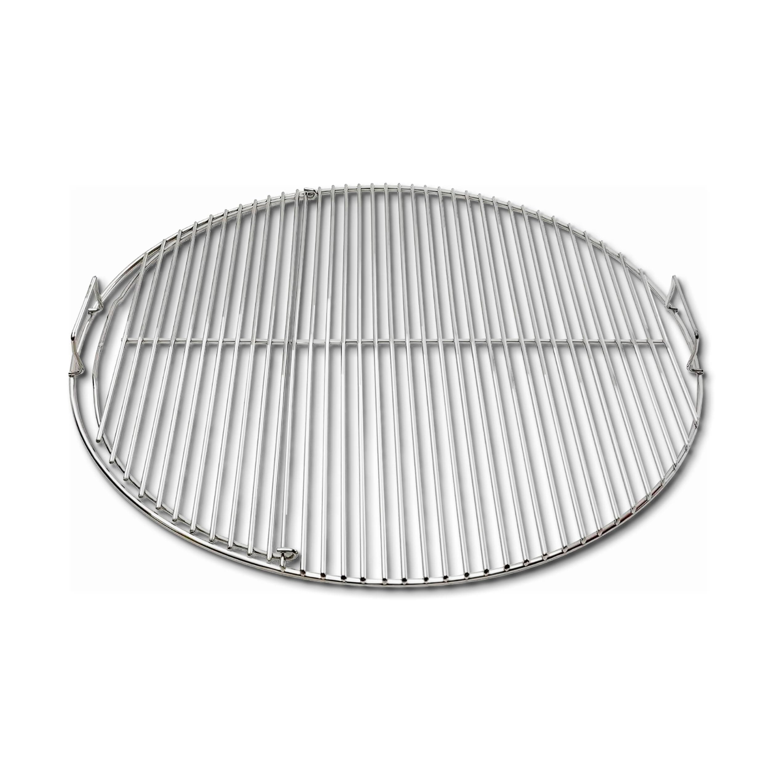 SnS Grills Slow ‘N Sear EasySpin Charcoal Grill Cooking Grate - Compatible with Weber and Other Grills, 2-Zone Stainless Steel Hinged Replacement - Tailgating & Backyard Cooking - 24” Inches