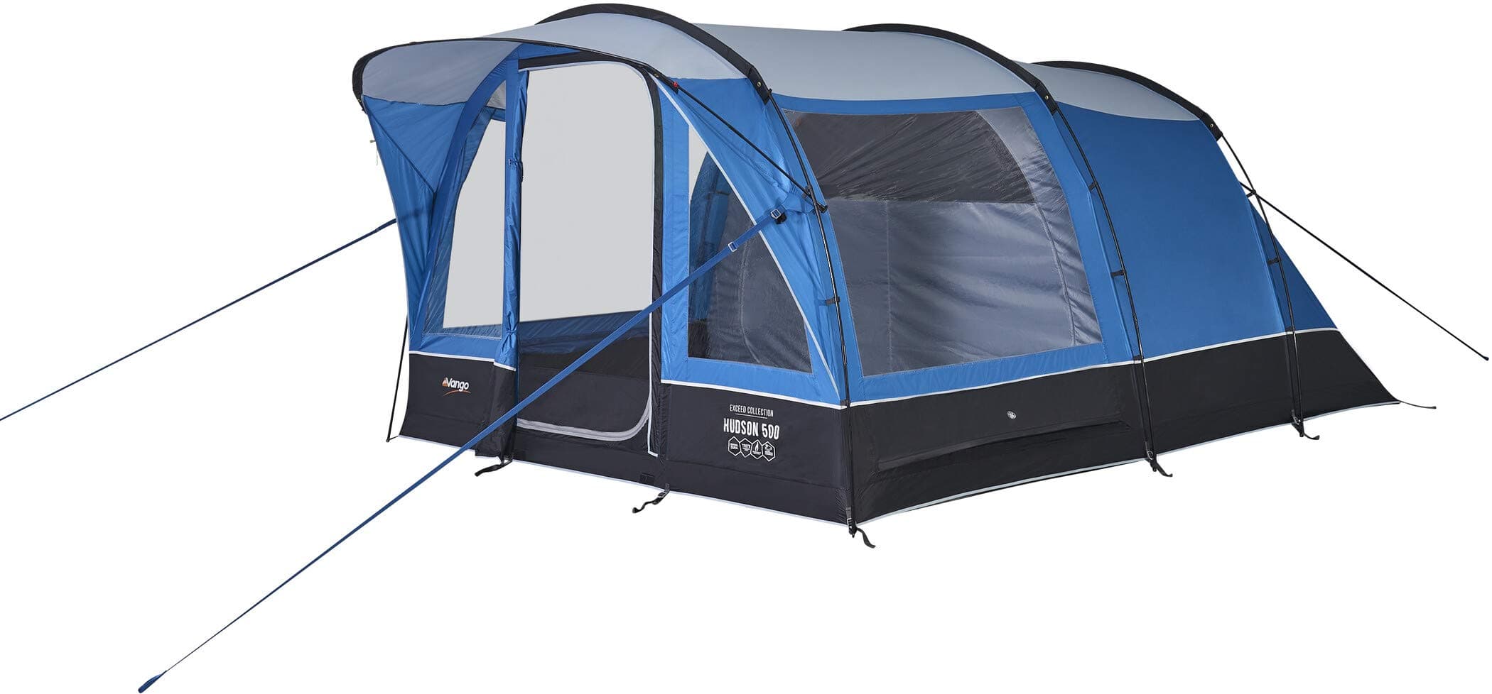 Vango Unisex - Adult Hudson 500 Camping Tent Camping Family Tent Sky Blue 5 Person