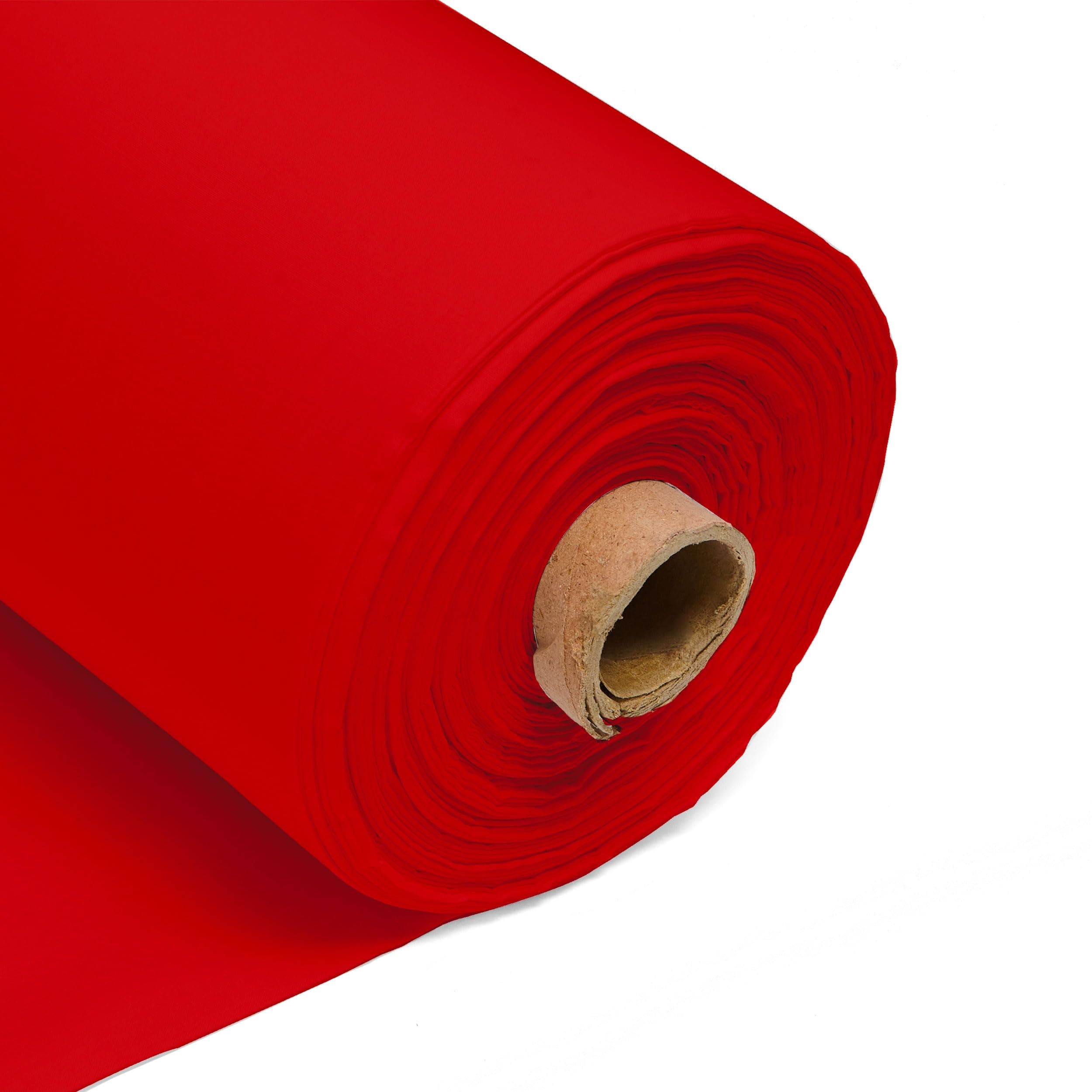 100% Cotton Fabric 60 Inch 150cm Wide 150GSM Material for Sewing, Dressmaking, Quilting, Curtain Linings, Pillowcases & Totes Fabric by The Half Metre by Discount Fabrics LTD(Red, 1m)
