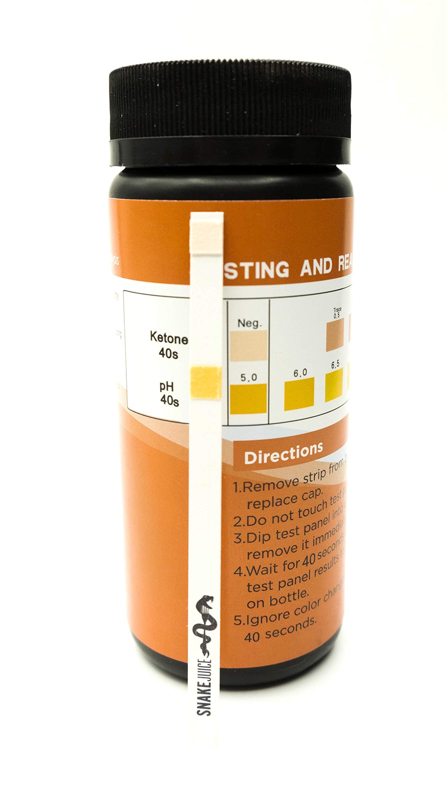 SNAKE Juice Ketone & pH Urinalysis Test Strips, 100 ct, All-in-One Usage, High Performance & Designed for Ketogenic, Low Carb, Atkins & Paleo Diets