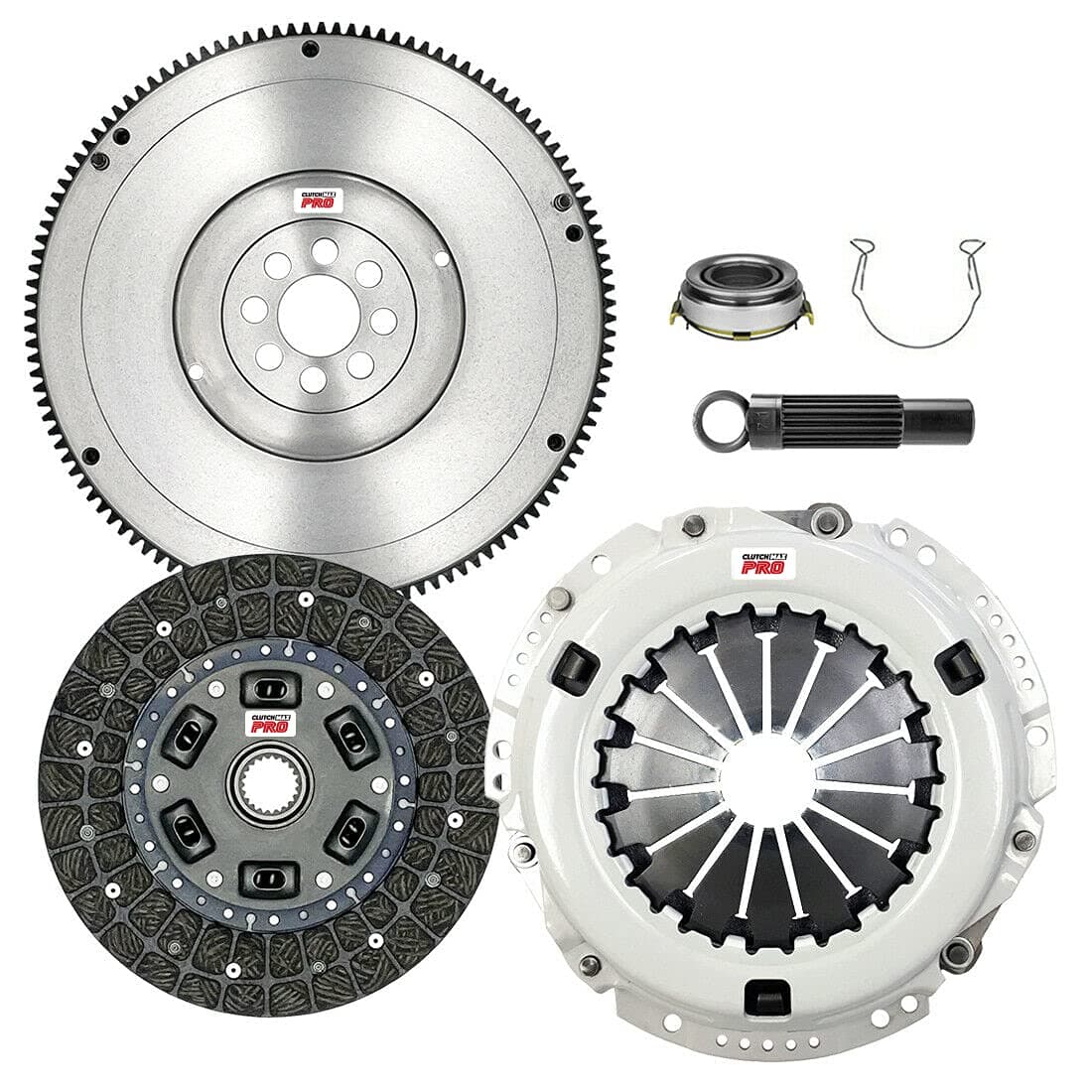 ClutchMaxPRO Performance Stage 2 Clutch Kit with Flywheel Compatible with 1990 1991 Toyota Camry All-Trac 4WD 1996-2000 RAV-4 2.0L 3S-FE (CP16168HDFW-ST2)