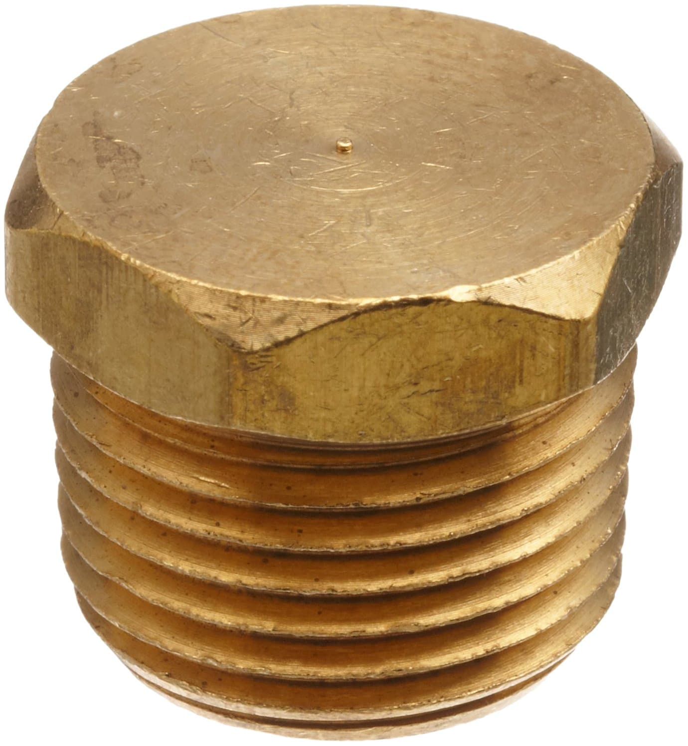 Lead Free Pipe Fitting, Hex Head Plug, 1/4" NPT Male