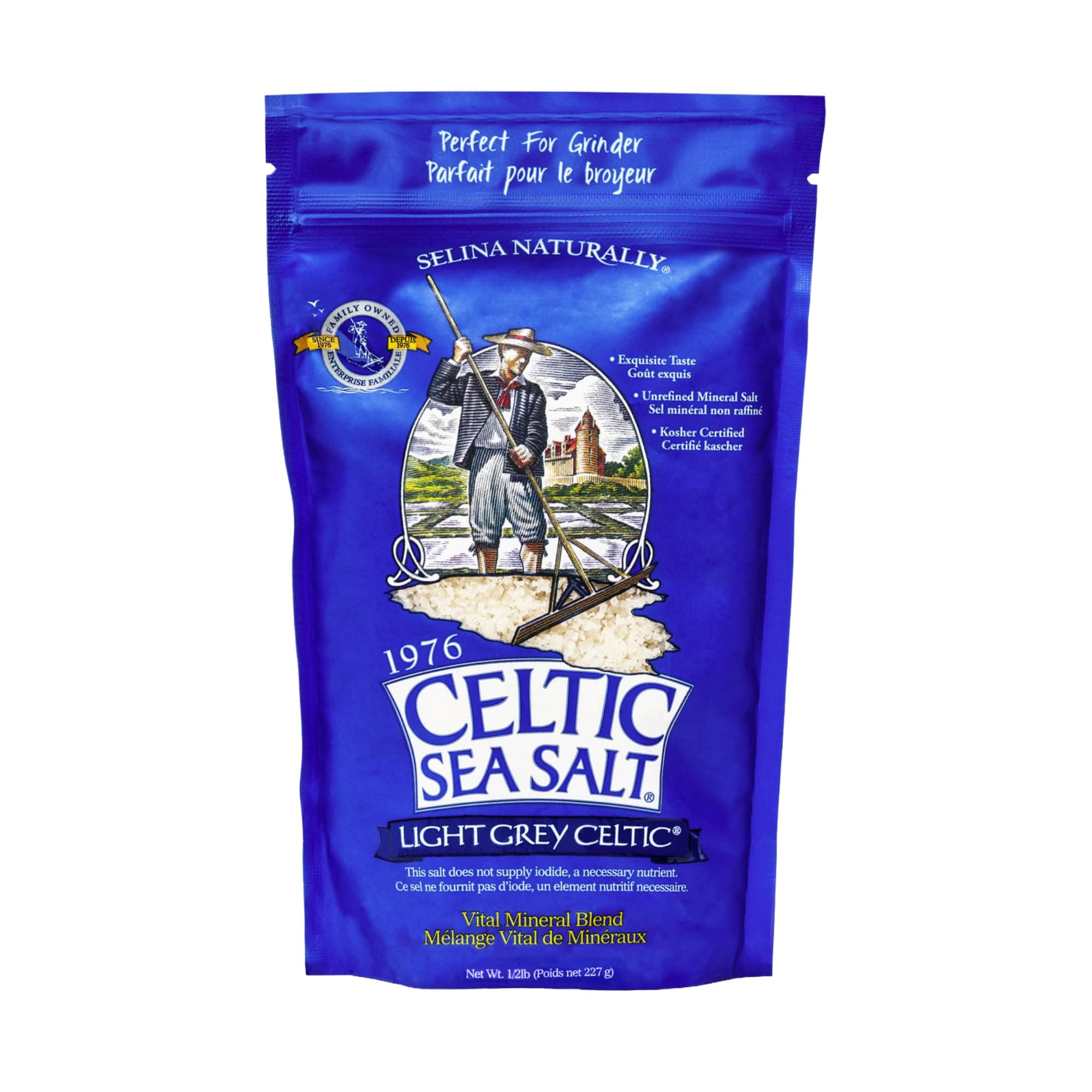 Light Grey Celtic Sea Salt 227g Resealable Bag