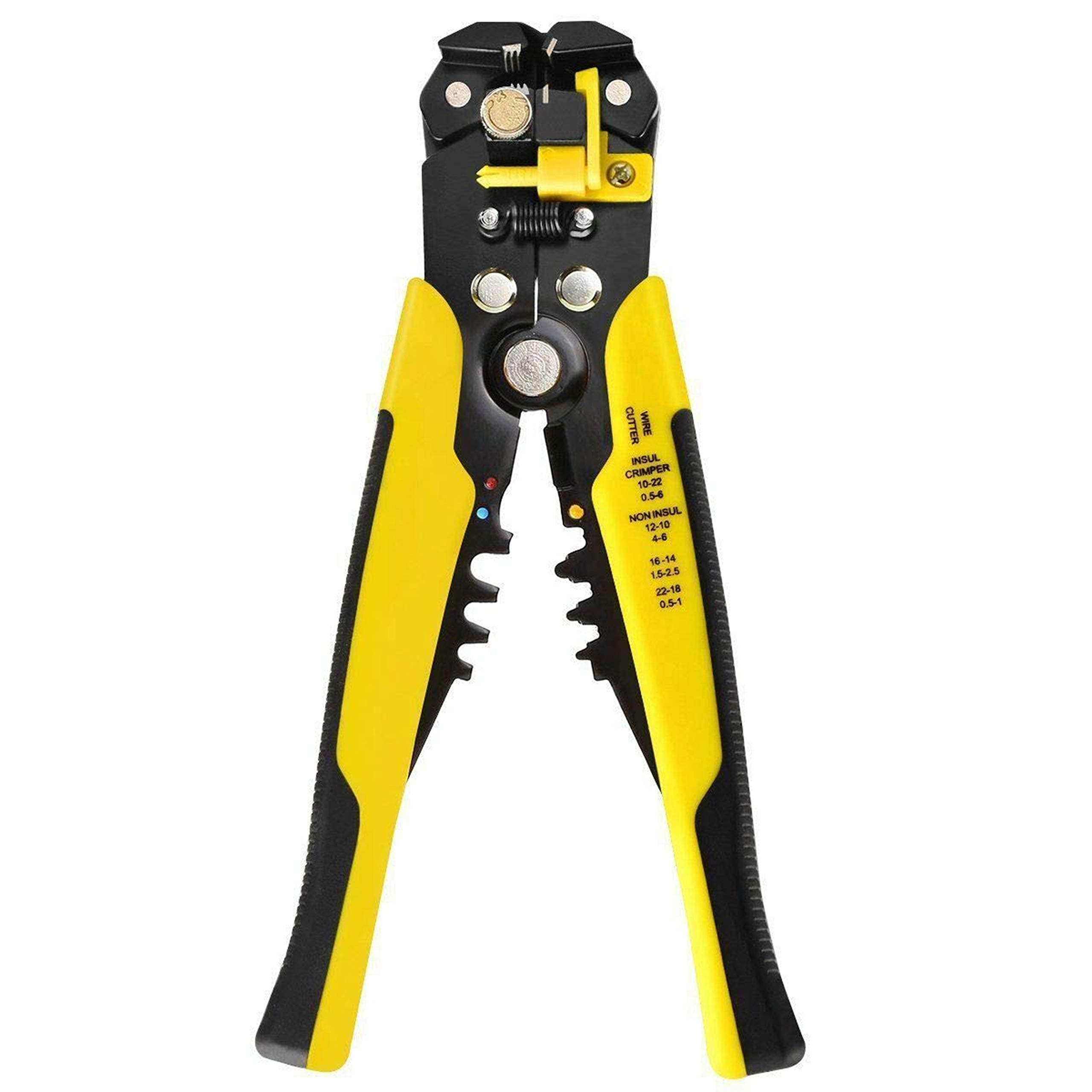 Kurtzy Automatic Wire Stripper - 21cm Stripper Plier 5 in 1 Multifunctional Cable Cutter - Self Adjusting Terminal Ratchet Tool -Stripping, Cutting, Crimping Hand Tool for Electronic Cable Repairs