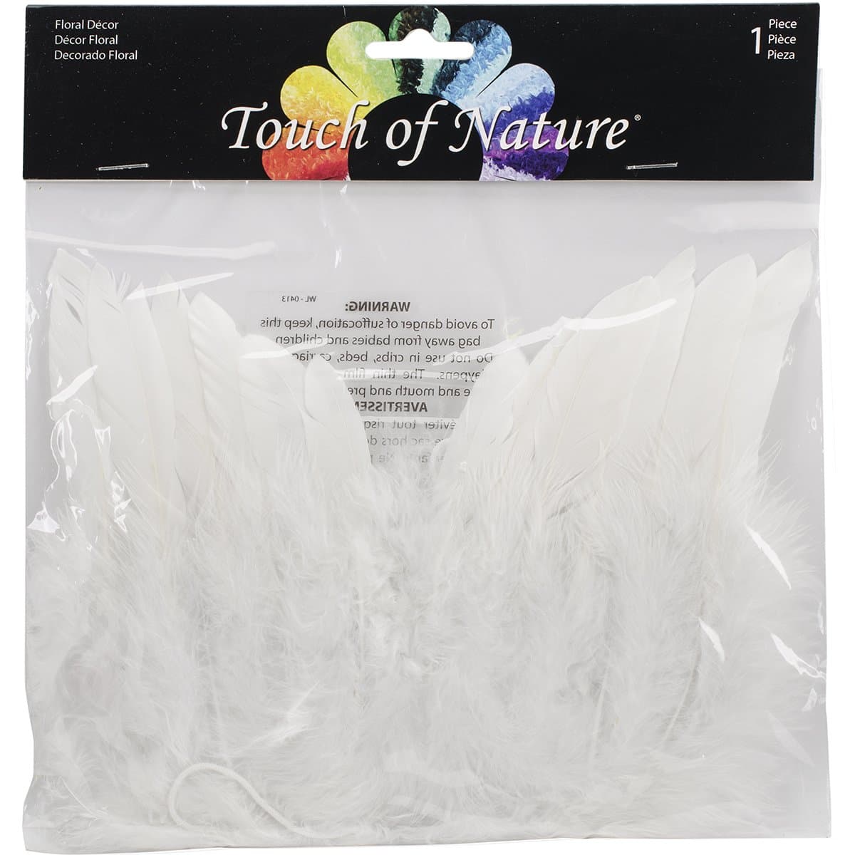 Premier Porcelain Touch of Nature Feather 7x6 White 1pc Mini Wings