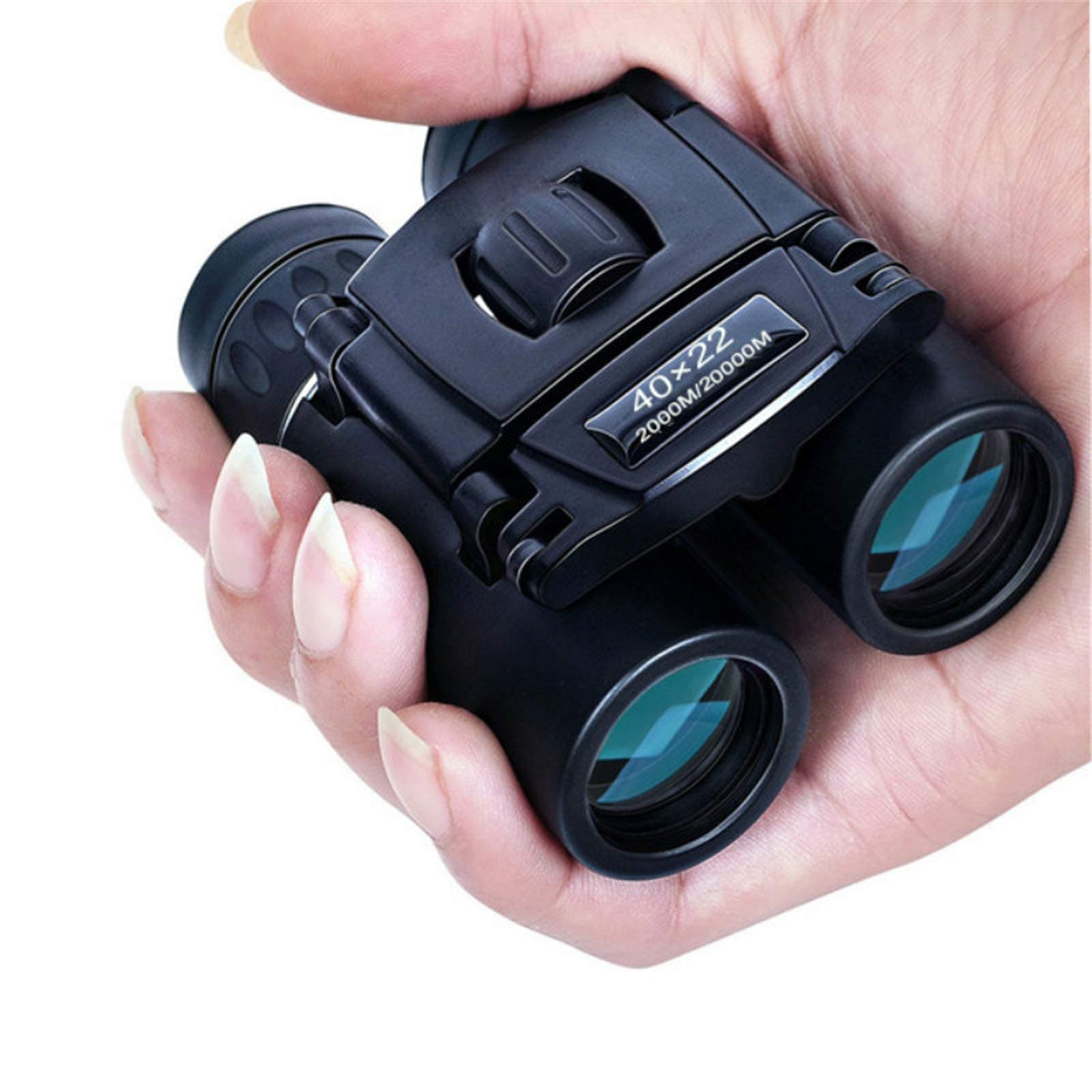40x22 HD Powerful Binoculars, 2000m Long Range Folding Mini Telescope Optics for Hunting, Sports, Outdoor, Camping, Travel