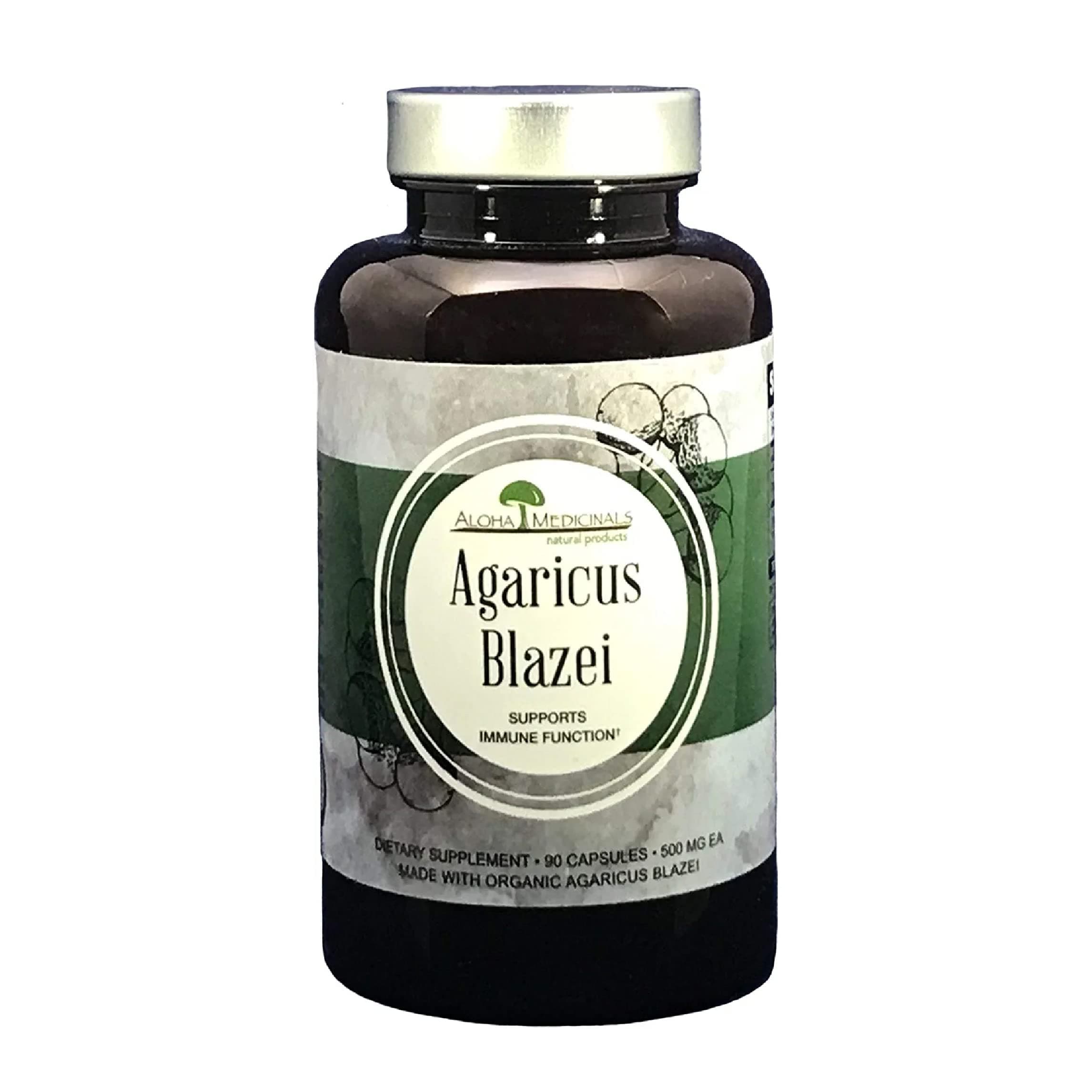 Pure Agaricus Blazei 500 mg 90 Vegetarian Capsules Certified Organic