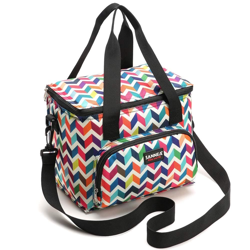 Insulated Lunch Bag Women Lunch Box Cooler Lunch Tote Bento Bags For Work Smooth Zipper& Lightweight Lunch Organizer for Adults with Adjustable Strap