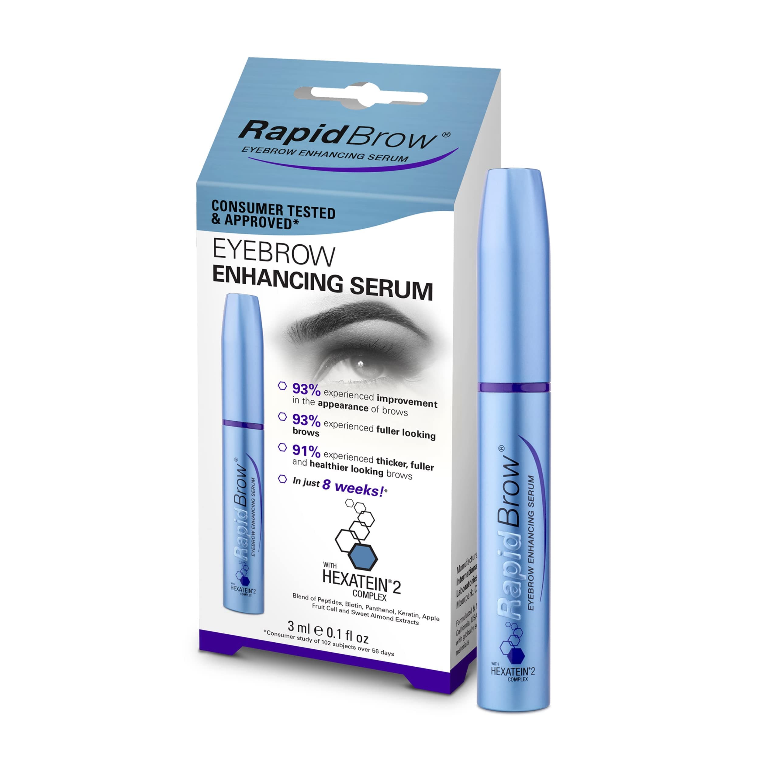 RapidBrow Eyebrow Enhancing Serum (With Hexatein 2 Complex) 3ml/0.1oz