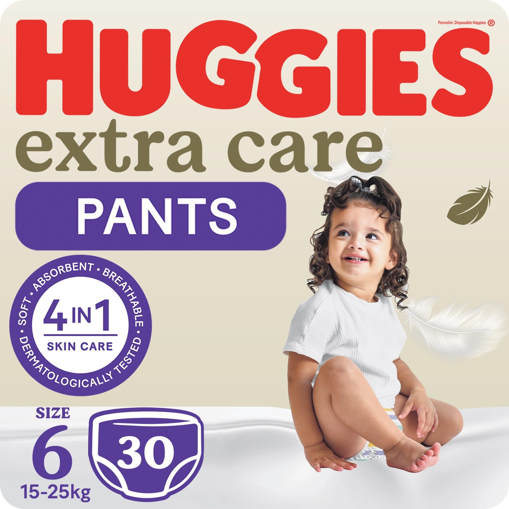 Extra Care Culottes, Size 6, 15-25 kg, 30 Diaper Pants