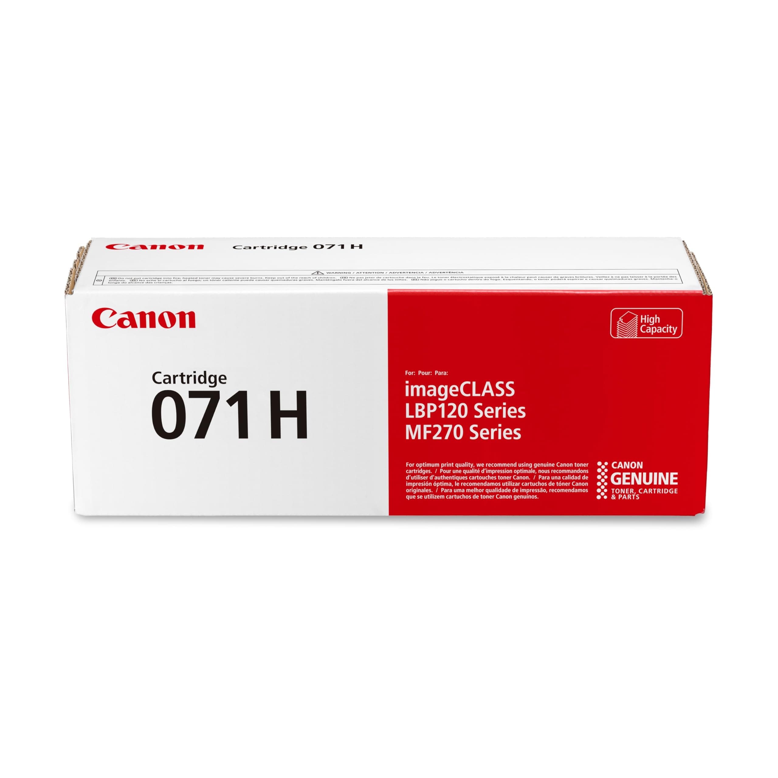 Canon Genuine 071 Black Toner Cartridge High Capacity Compatible with LBP122dw, MF272dw, MF273dw, MF275dw