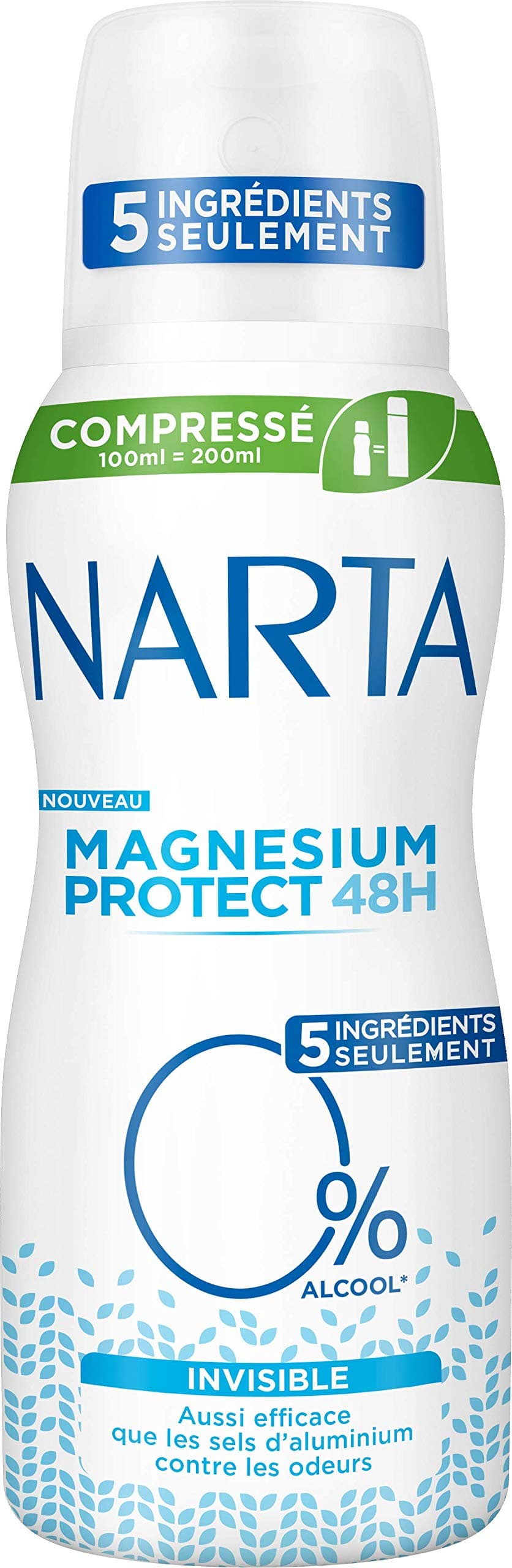 NARTA Magnesium Protect Invisible Deodorant for Women 100 ml Pack of 3