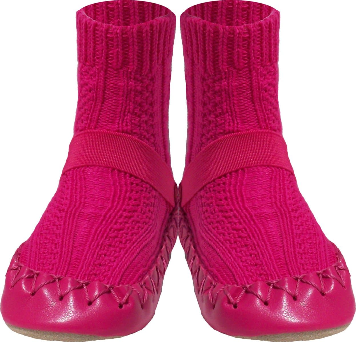 Konfetti Cable Knit Swedish Moccasin Slipper Socks