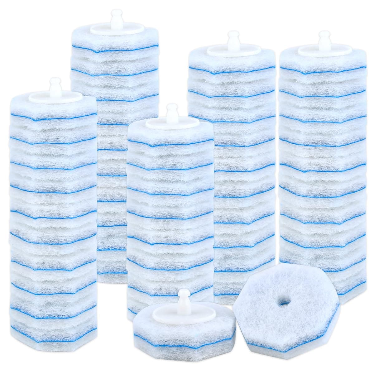 48PCS Disposable Toilet Bowl Brush Refills, Disposable Toilet Brush Replacement Head, Toilet Wand Disposable Refill Heads, Toilet Brush Refill Cleaning Heads For Toilet Wand