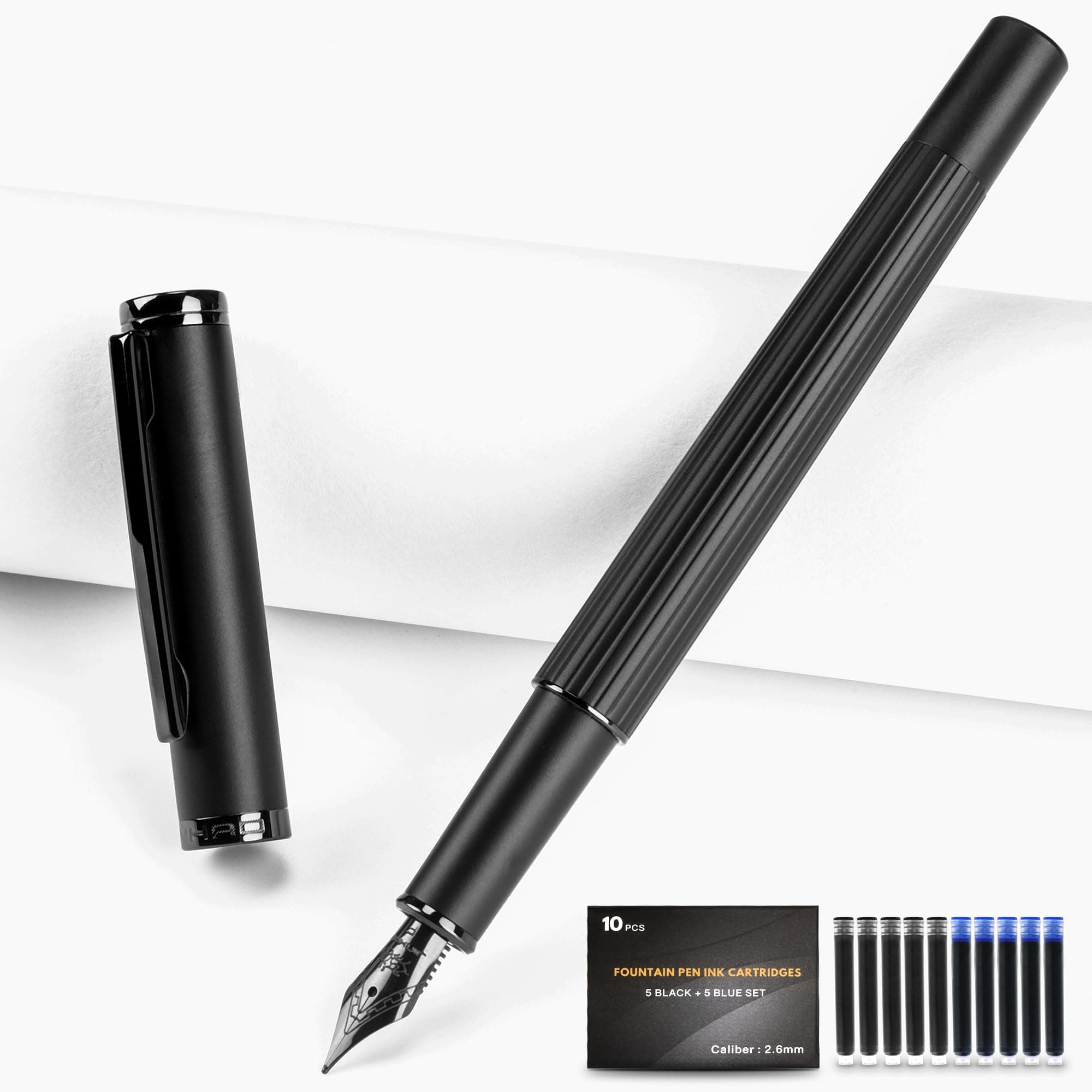 WEERSHUN JINHAO Fountain Pen Extra Fine Nib, Includes Ink Cartridges & Converter, Perfect Weight, Optimal Flow, No Skips
