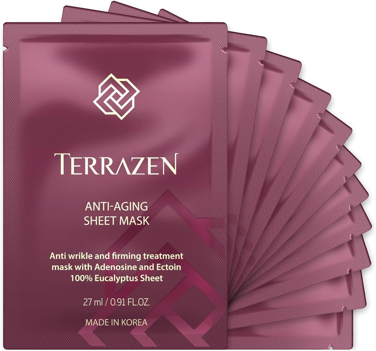 Terrazen Korean Mask for Skin Care, Moisturising Anti-Ageing and Wrinkles for Men and Women, Face Mask for All Skin Types, 1 Piece