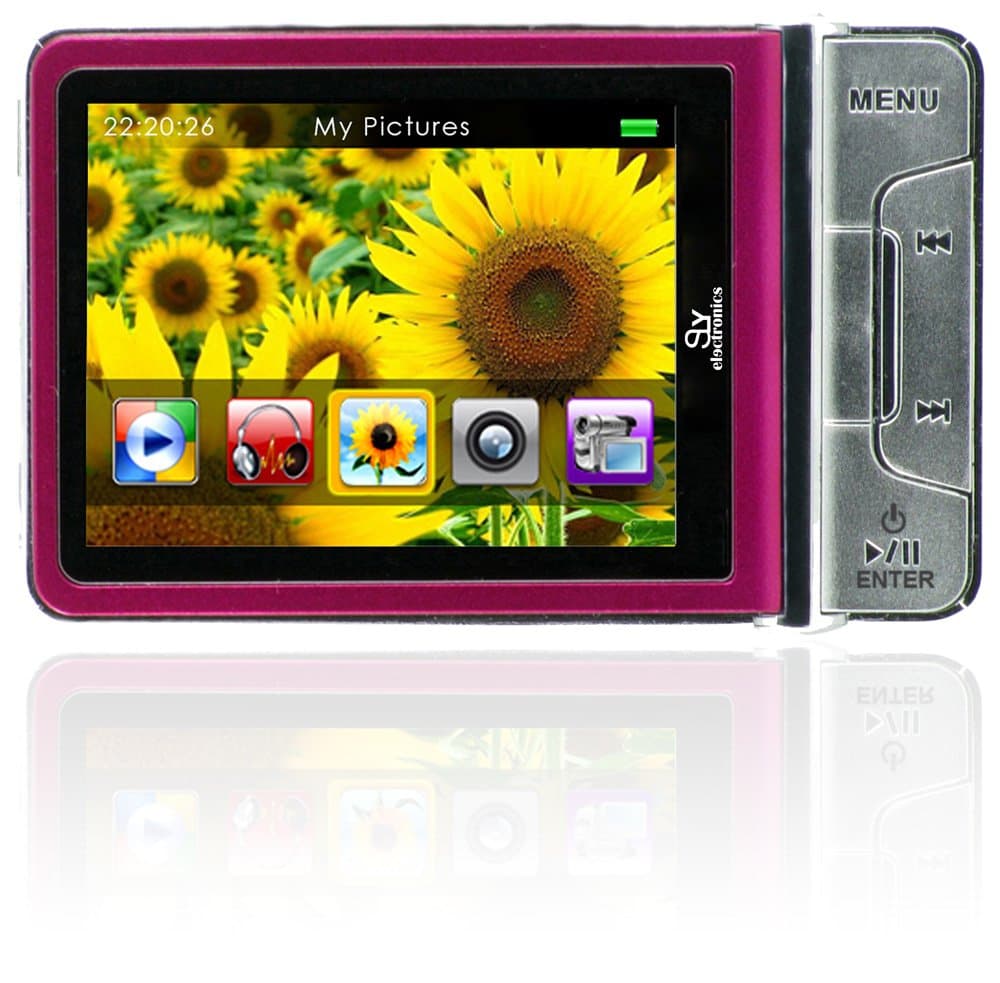 Sly Electronics 4 GB Video MP3 Player with 2.4-Inch LCD and 5MP Camera (Pink)