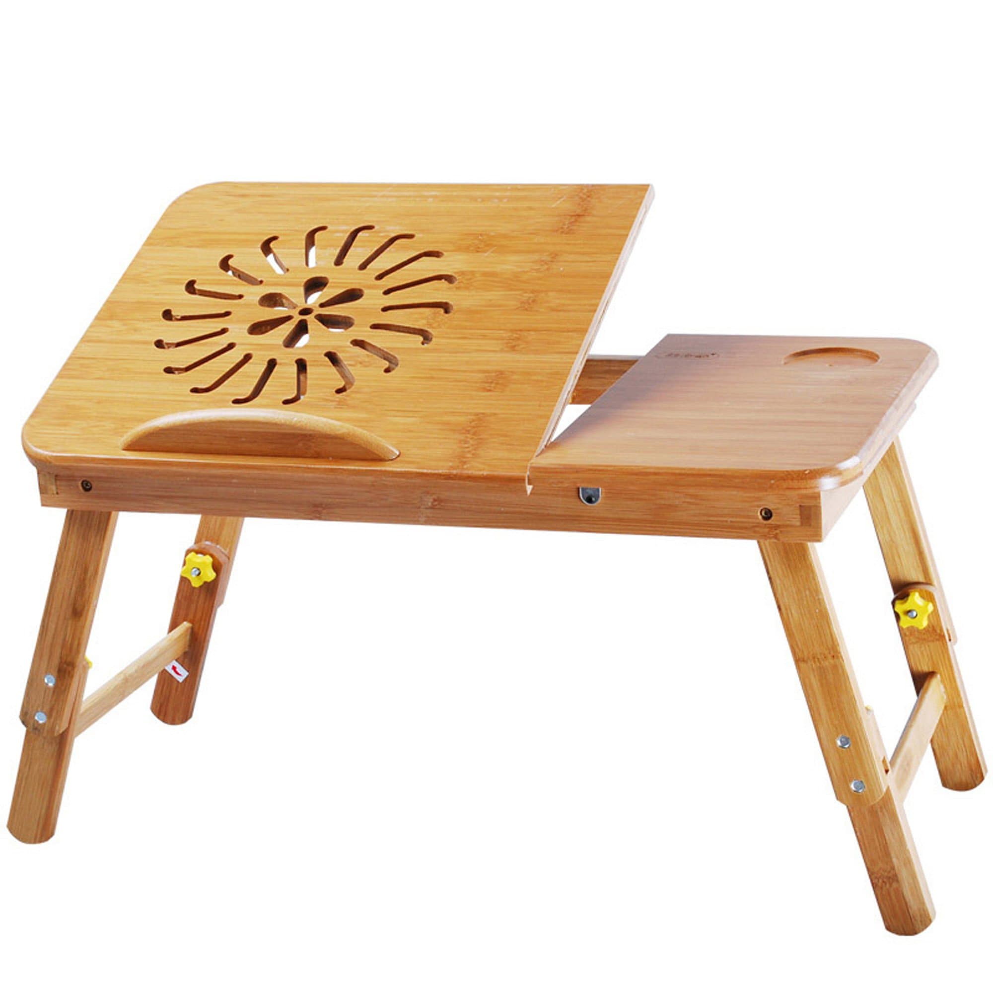 Superbpag(TM) Bamboo Collapsible Folding of Bed Laptop Desk Table with Laptop Stand 20 x 11.8 x 7.9 Inches ;Sunflower Decoration