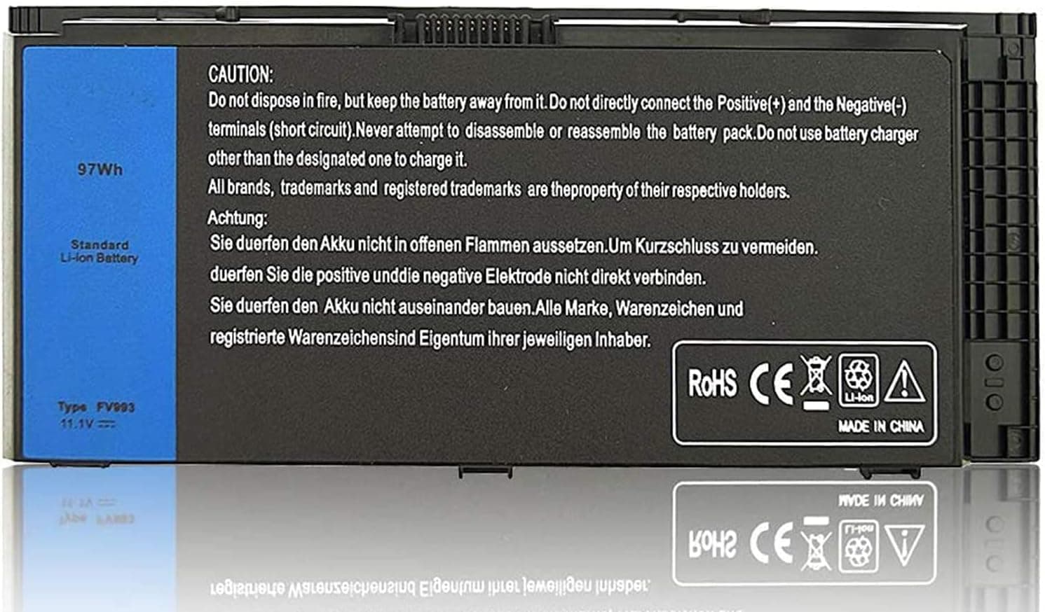 New Replacement Battery for M6600 FV993 KJ321 FJJ4W R7PND PG6RC RY6WH V7M28 0FVWT4 DELL Precision M4600 M4700 M6700 M6600 Series 11.1V 97Wh