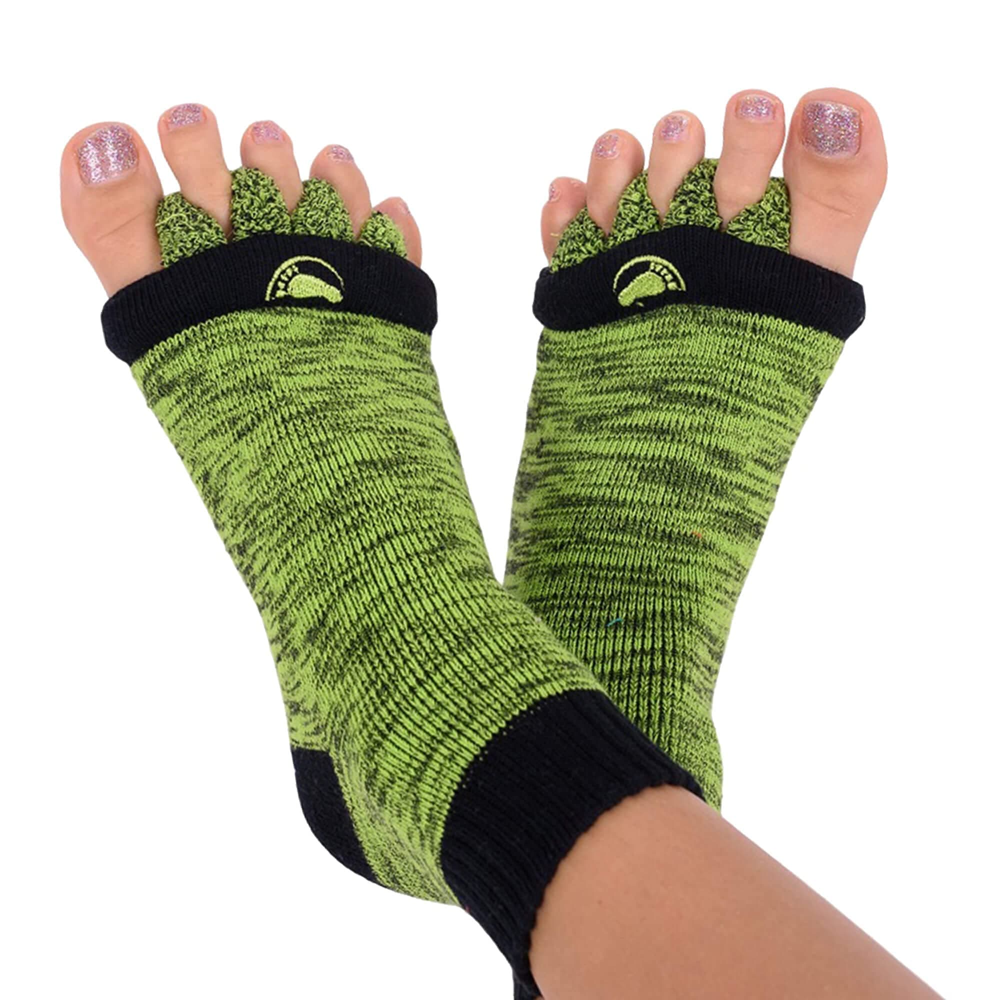 My Happy Feet Original Foot Alignment Socks Green/Black