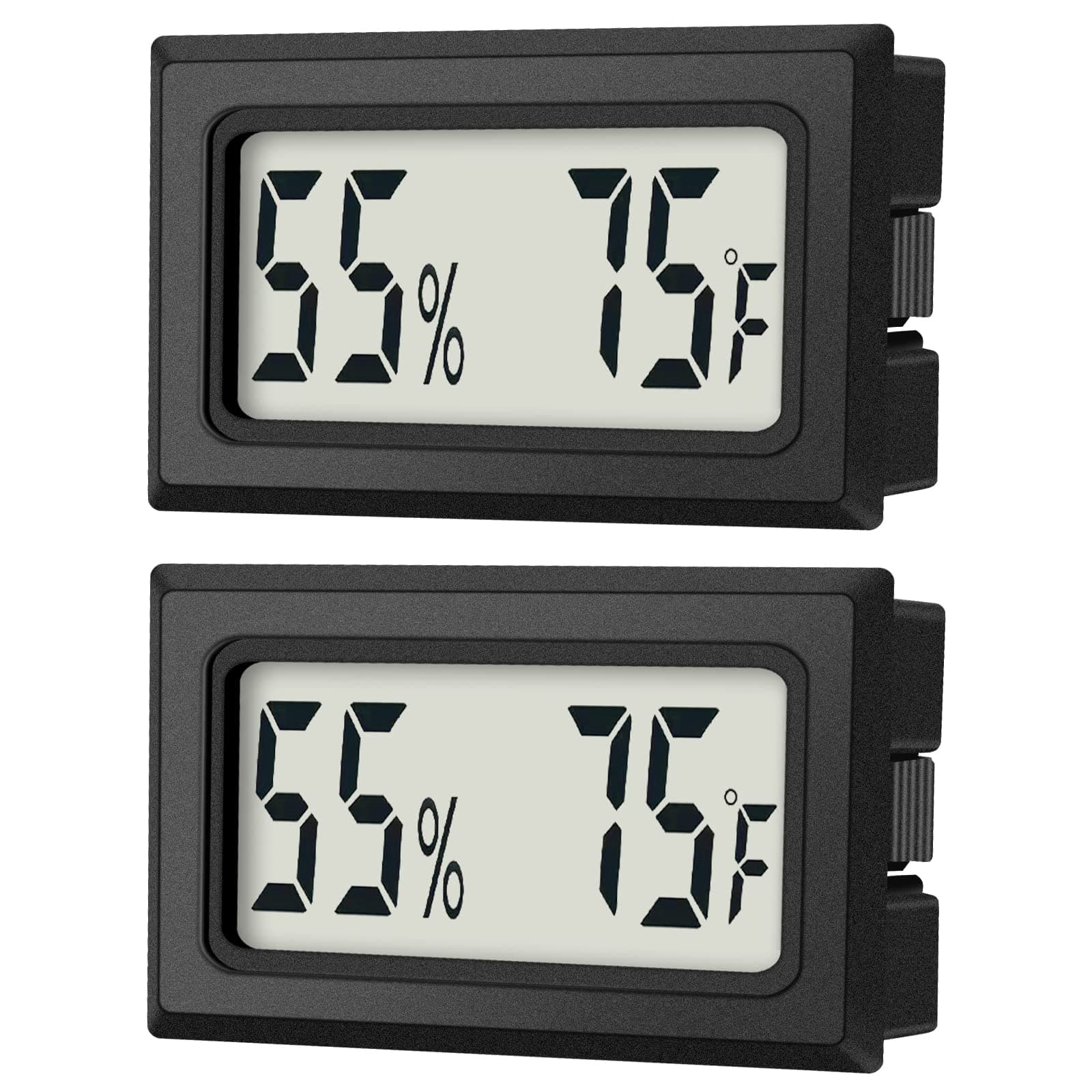 Mini Digital Thermometer 2-Pack Hygrometer Indoor Humidity Monitor Temperature Humidity Gauge Meter with Fahrenheit (℉) for Greenhouse, Garden, Cellar, Closet Etc by DWEPTU