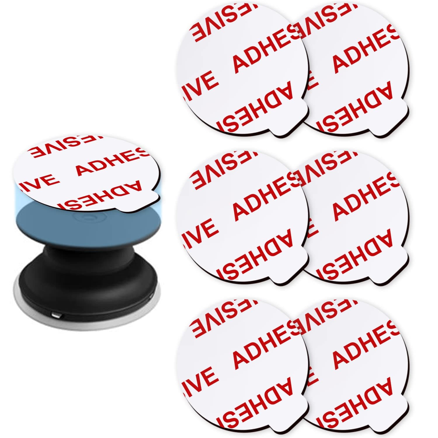 6 Pack Socket Sticky Adhesive Replacement Kit