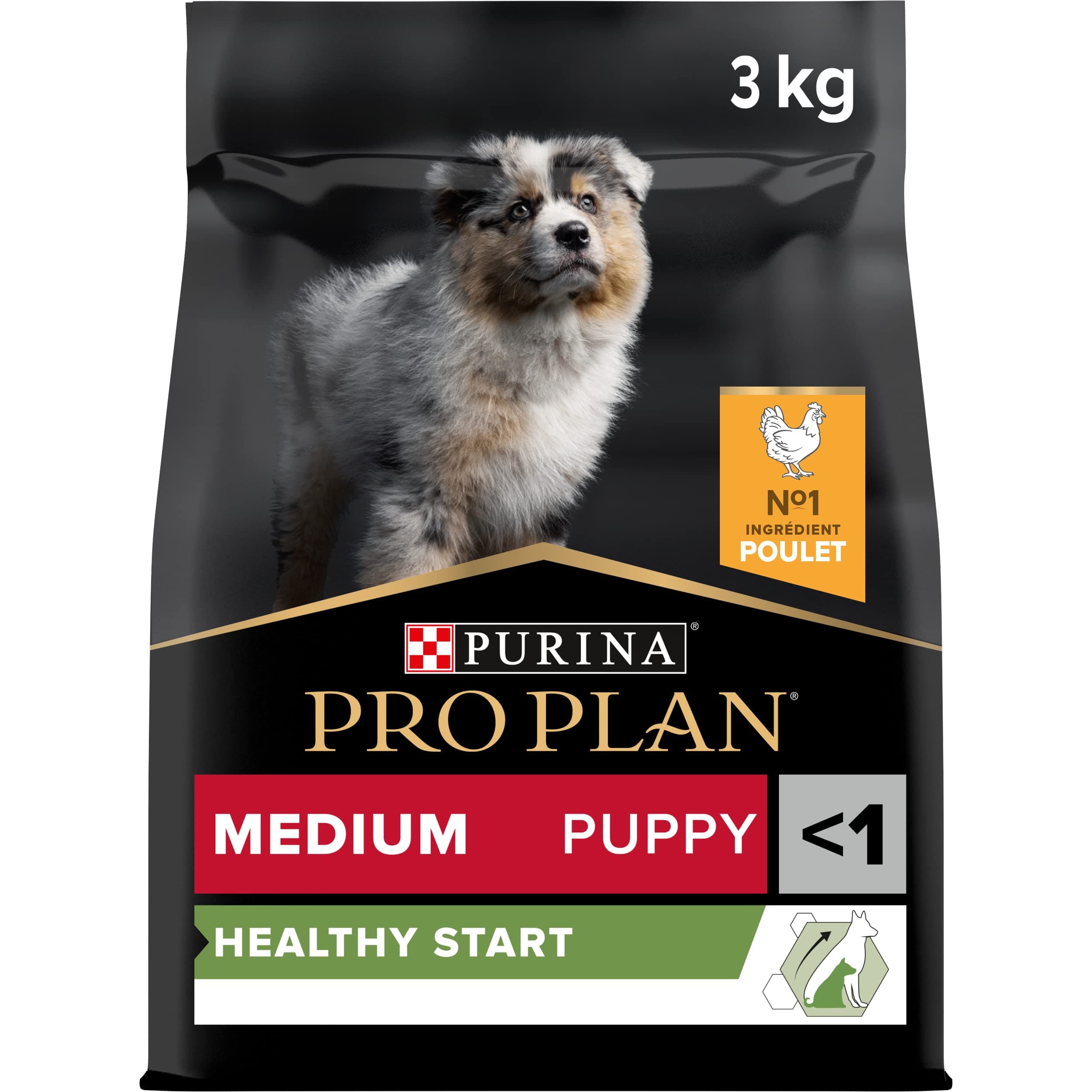 – Medium Puppy Healthy Start up to 12-15 Months Dry Dog Food Chicken 3kg Pack