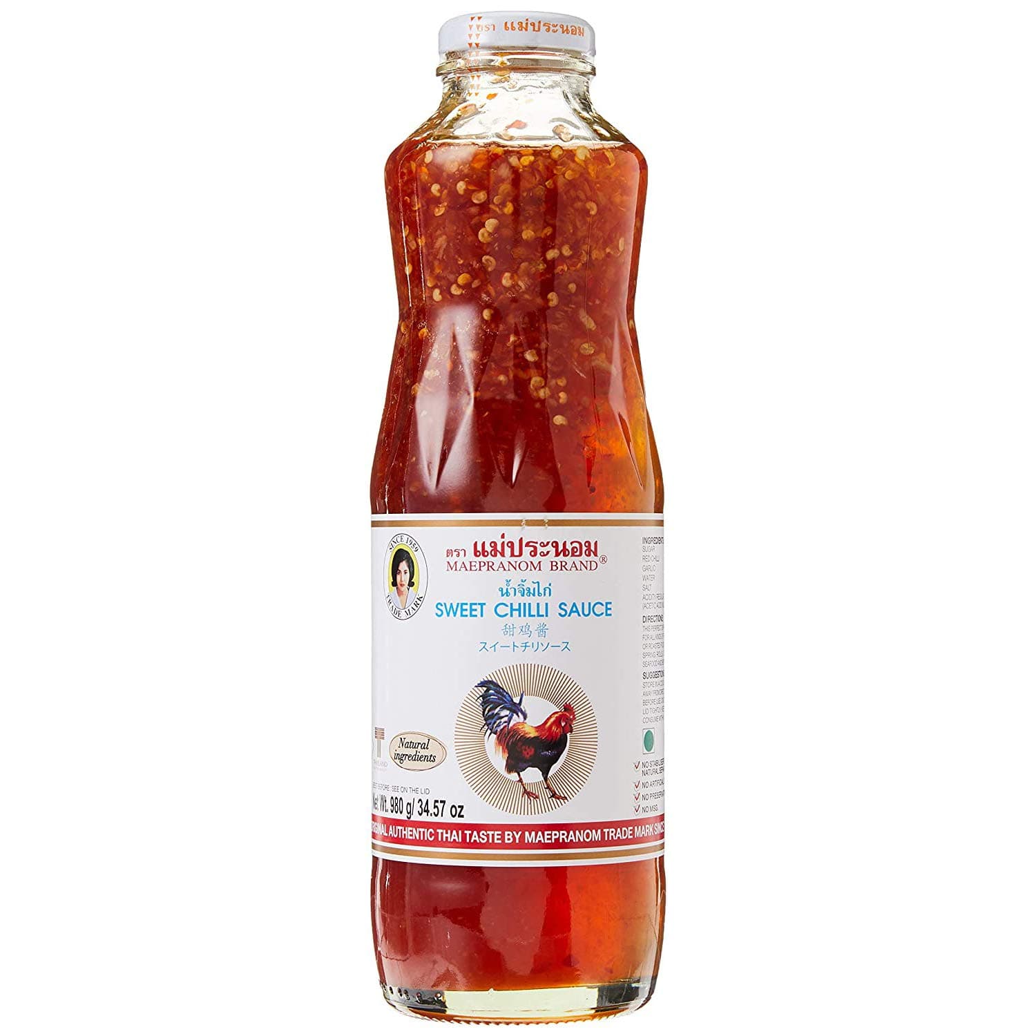 SÃƒ¼ÃƒŸe Chili Sauce - Frei von ZusÃƒ¤tzen - Maepranom Brand 980g