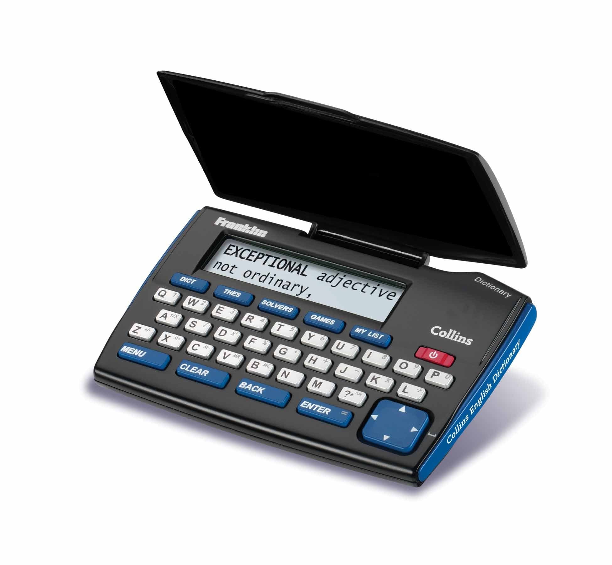 Lexibook English Dictionary Express Edition with Thesaurus, Collins, Franklin, Battery-Powered, Black, DMQ-221