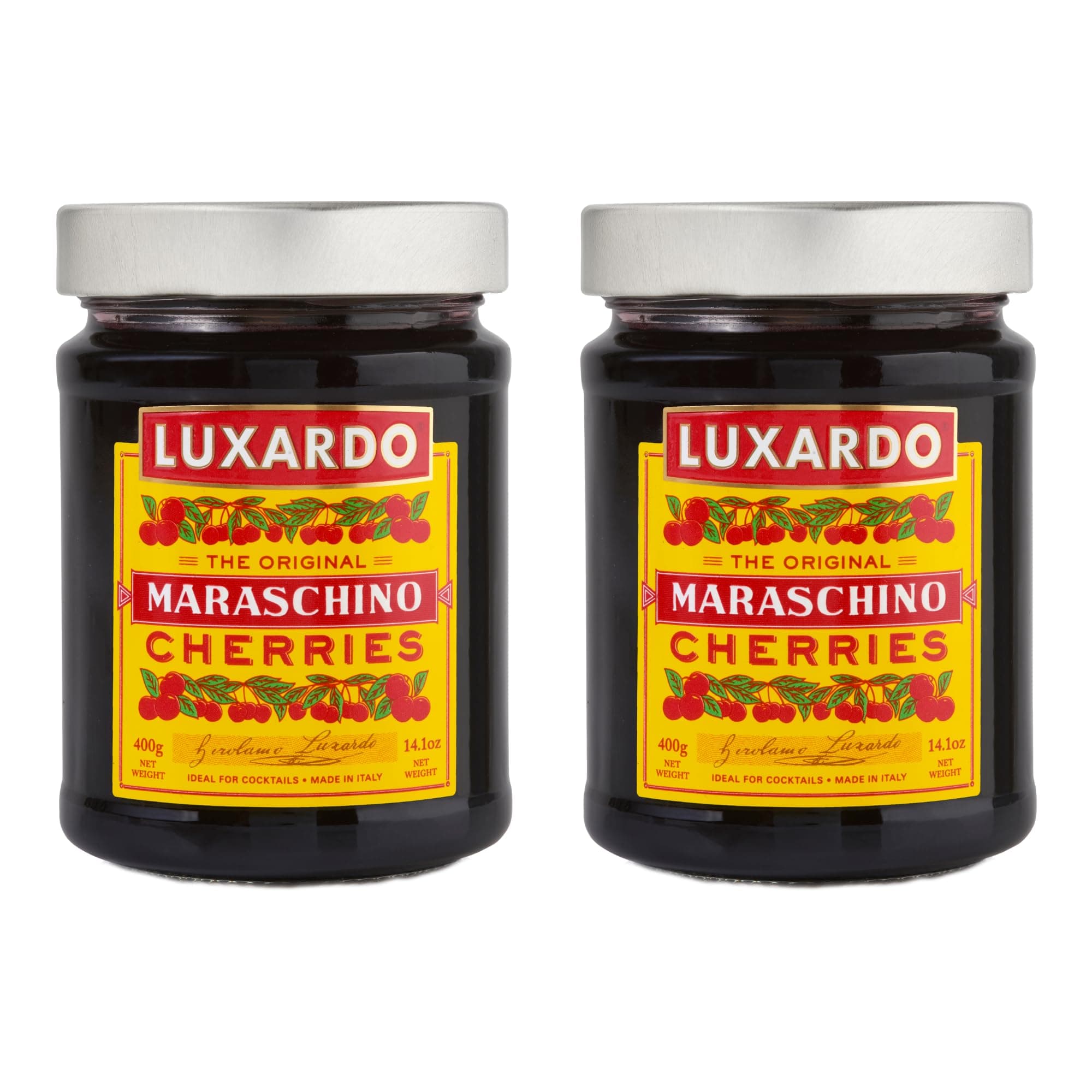 Gourmet Maraschino Cherries - 400g Jar - 2 Pack
