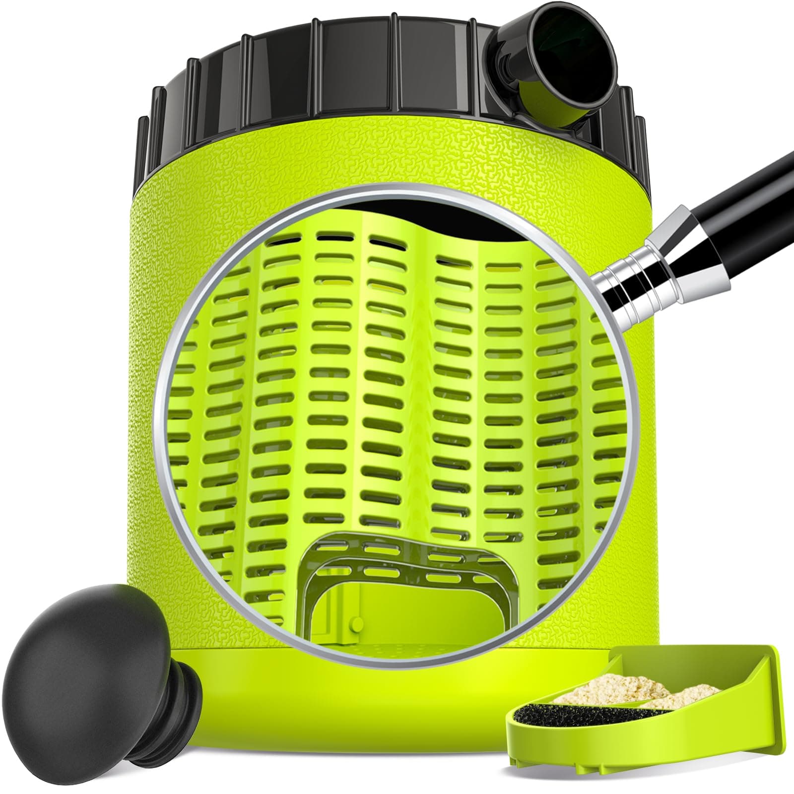 Professional Cricket Keeper Live Worm Organizer Tank with Rubber Seal, Dubia Roach Habitat with Bug Dirt Management Function, Perfect for Keeping Silkworm, Cricket,Dubia Cockroach,Superworms