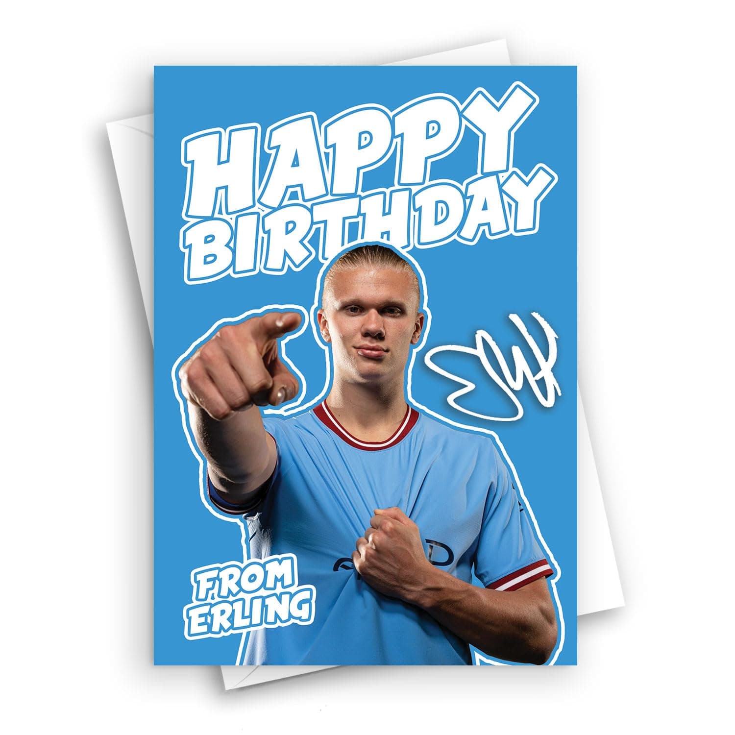 HWC Trading Erling Haaland Manchester City Football Player Fan Happy Birthdays Cards Celebrations Geetings Gifts - A5 (ID-005675)