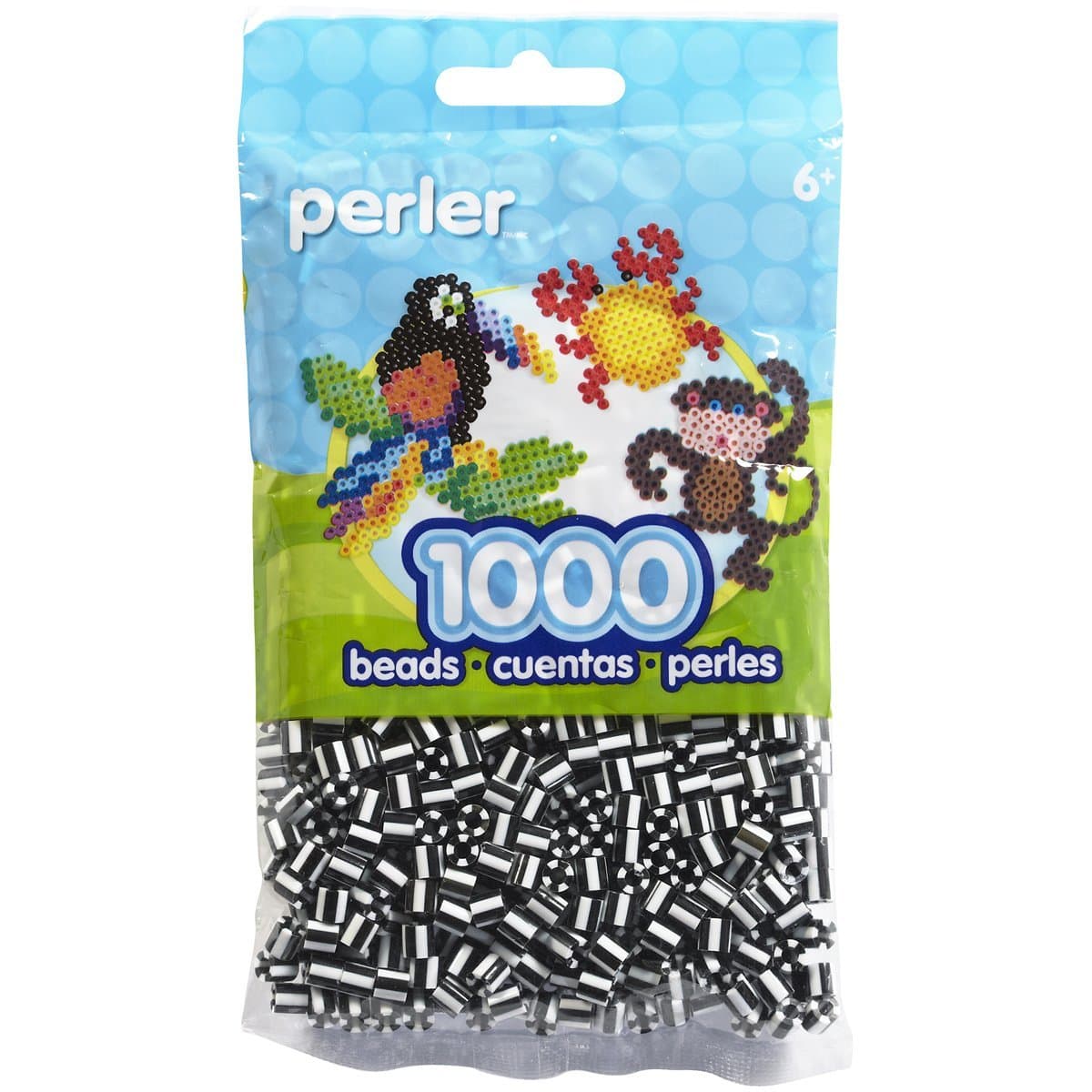 Perler Beads Bag, Zebra Stripe, 1000 Count