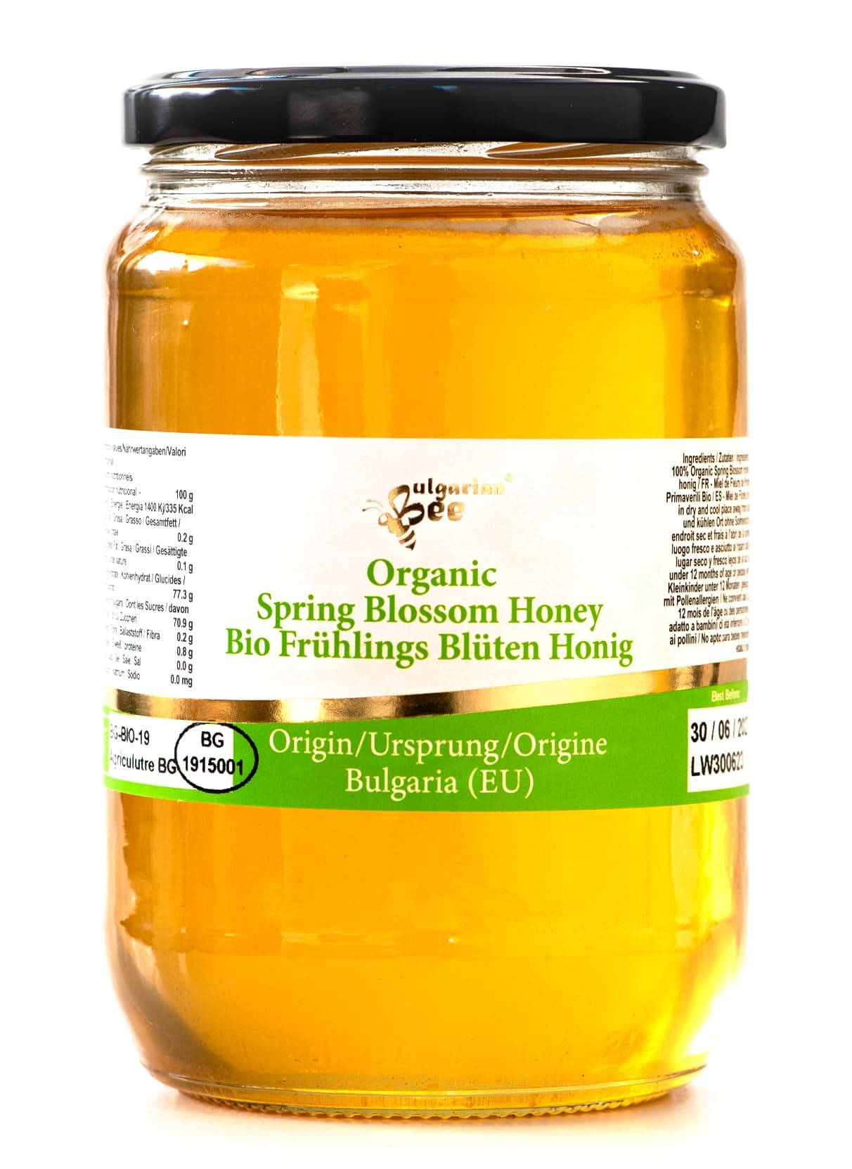 900 g Organic Spring Flowers Runny Honey – Pure, Unheated, Single Source – Rich Taste & Natural Flavour – 100% Raw & Unprocessed – Premium Quality, Sustainably Harvested (900, Spring Blossom)