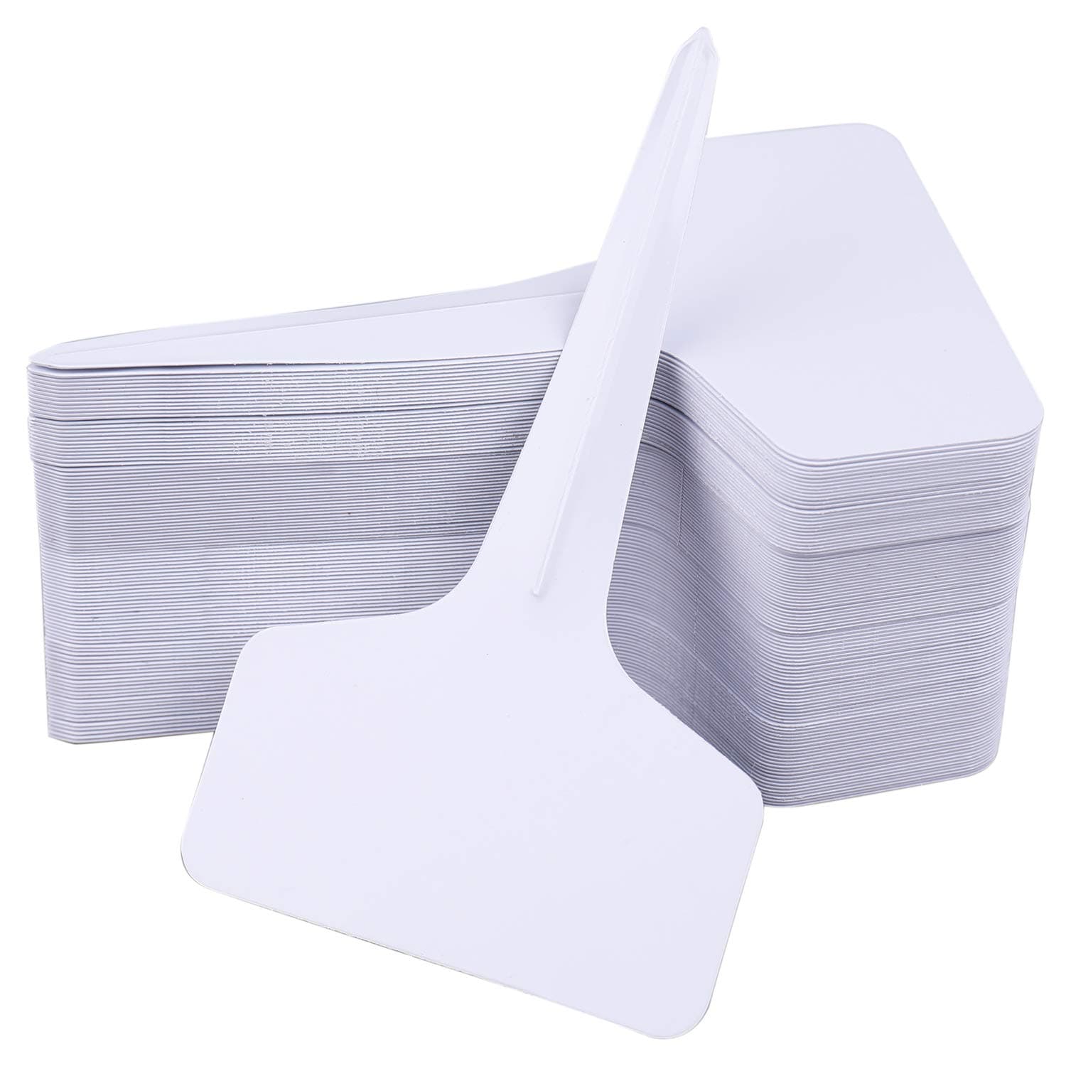 Foraineam500 Pcs 6 x 10cm (2.4 x 4 inch) T-Type Plant Labels Plastic Plant Tags Nursery Garden Labels