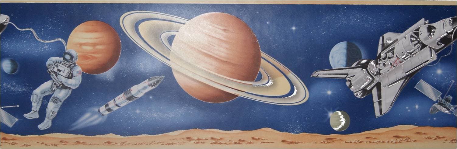 Space/Astronaut Wallpaper Self Adhesive Border