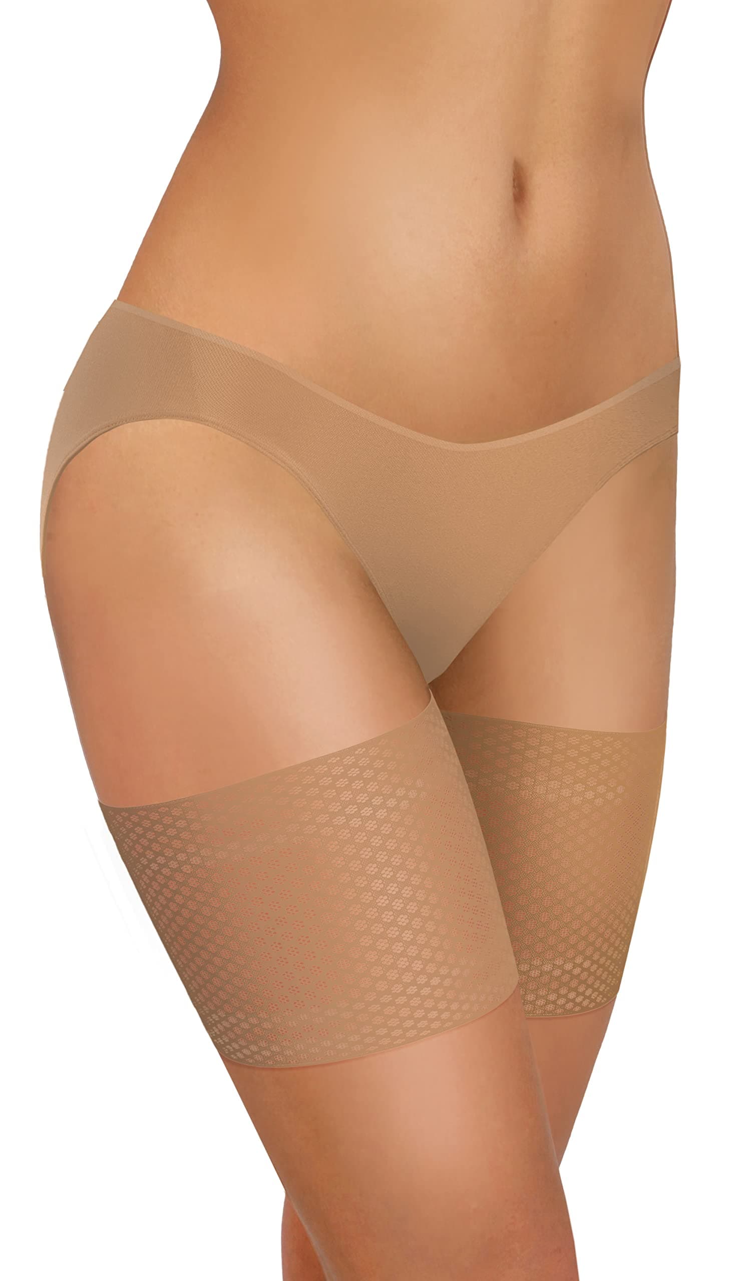 Sesto Senso Sexy Lace Thigh Bands Anti-Chafing 4 Strips of Silicone