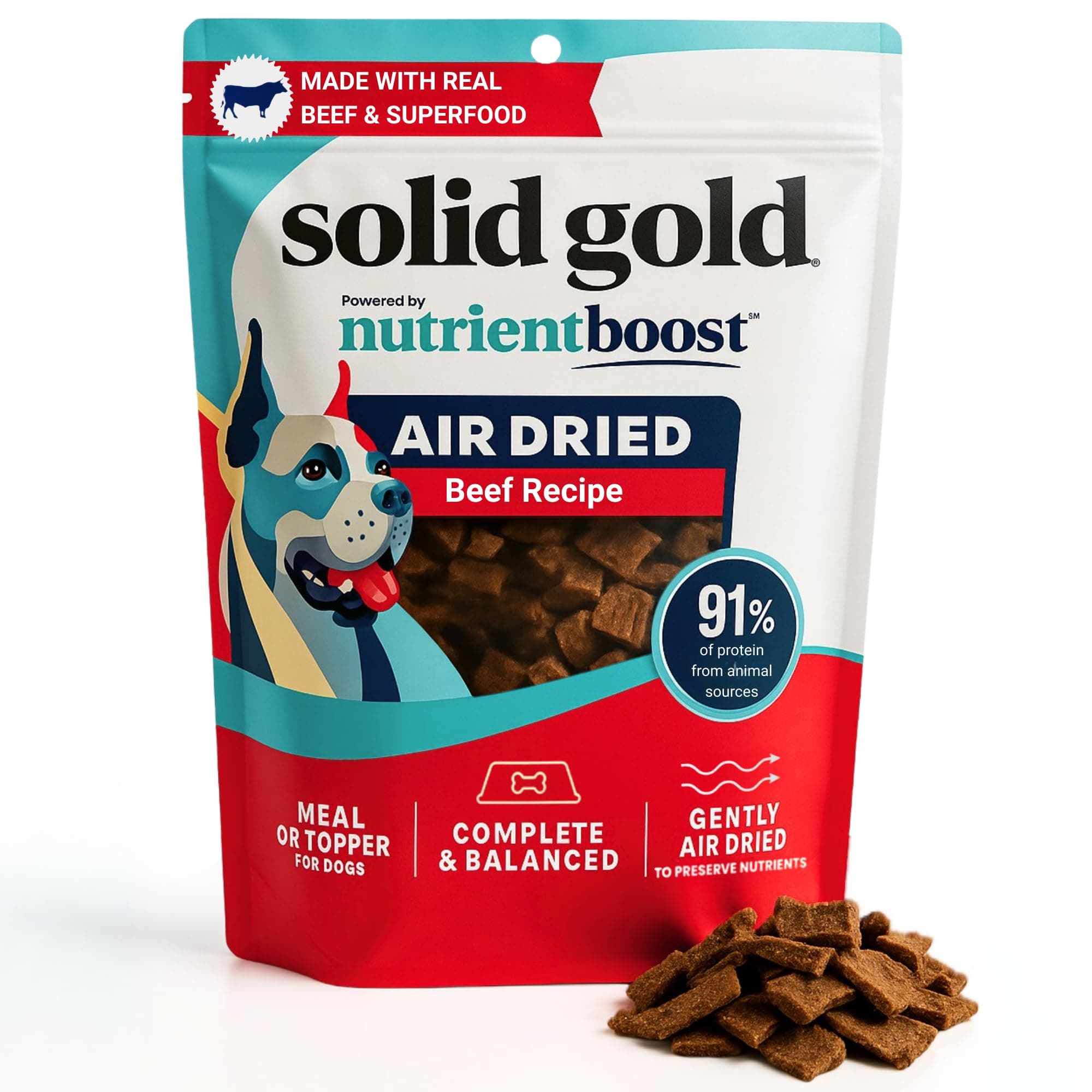 Solid Gold - Air Dried Dog Food Ornaments for Picky Eaters Healthy Dog Treats Made with Real Meat to Serve as Food
