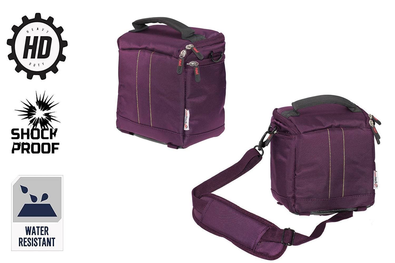 NavitechPurple Camcorder/Camera/Shoulder Bag/Case for Canon LEGRIA HF R88 Camcorder