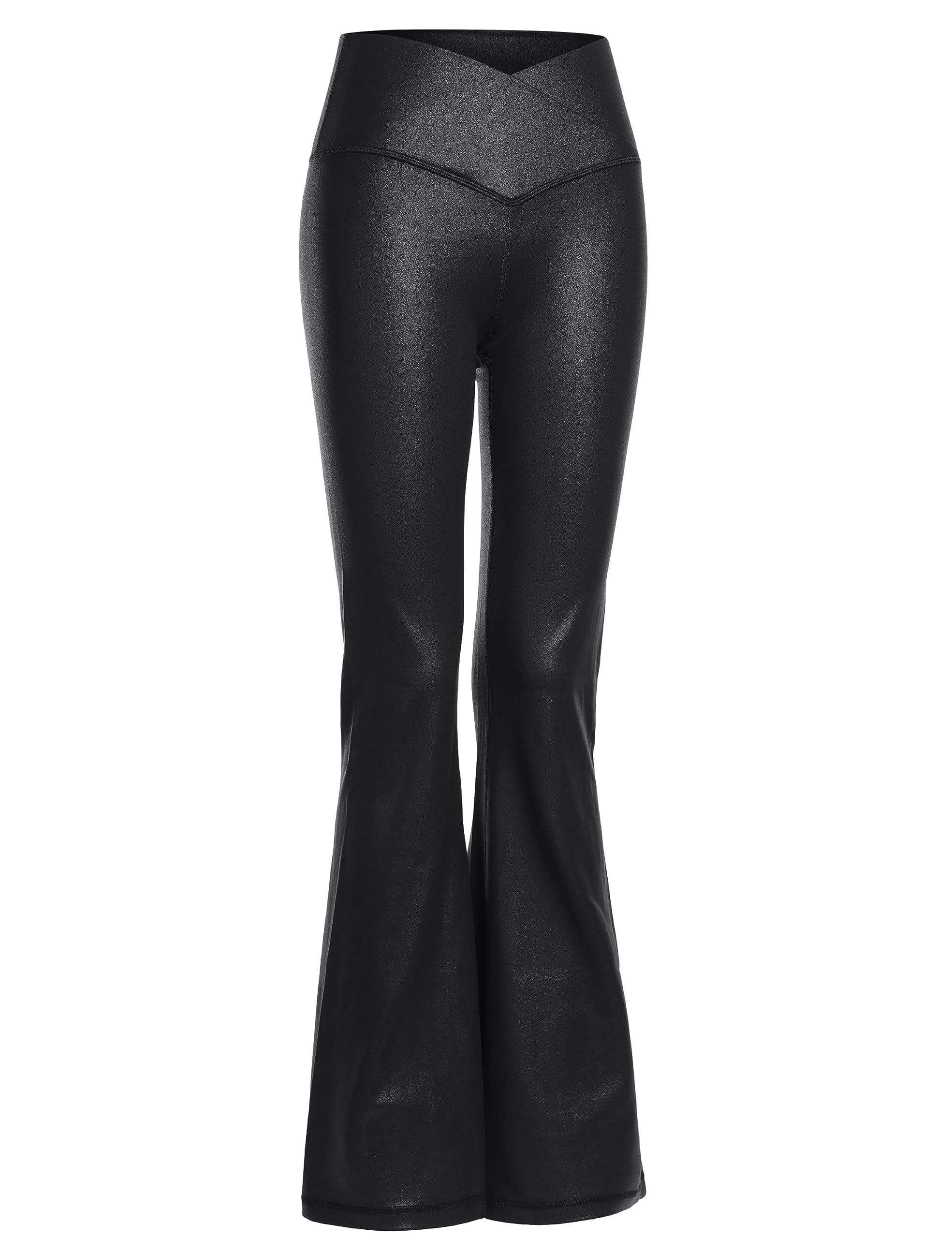 CRZ YOGAWomen's Butterluxe Crossover Flared Leggings - 31'' High Waist Bootleg Yoga Pants Stretch Bootcut Workout Trousers