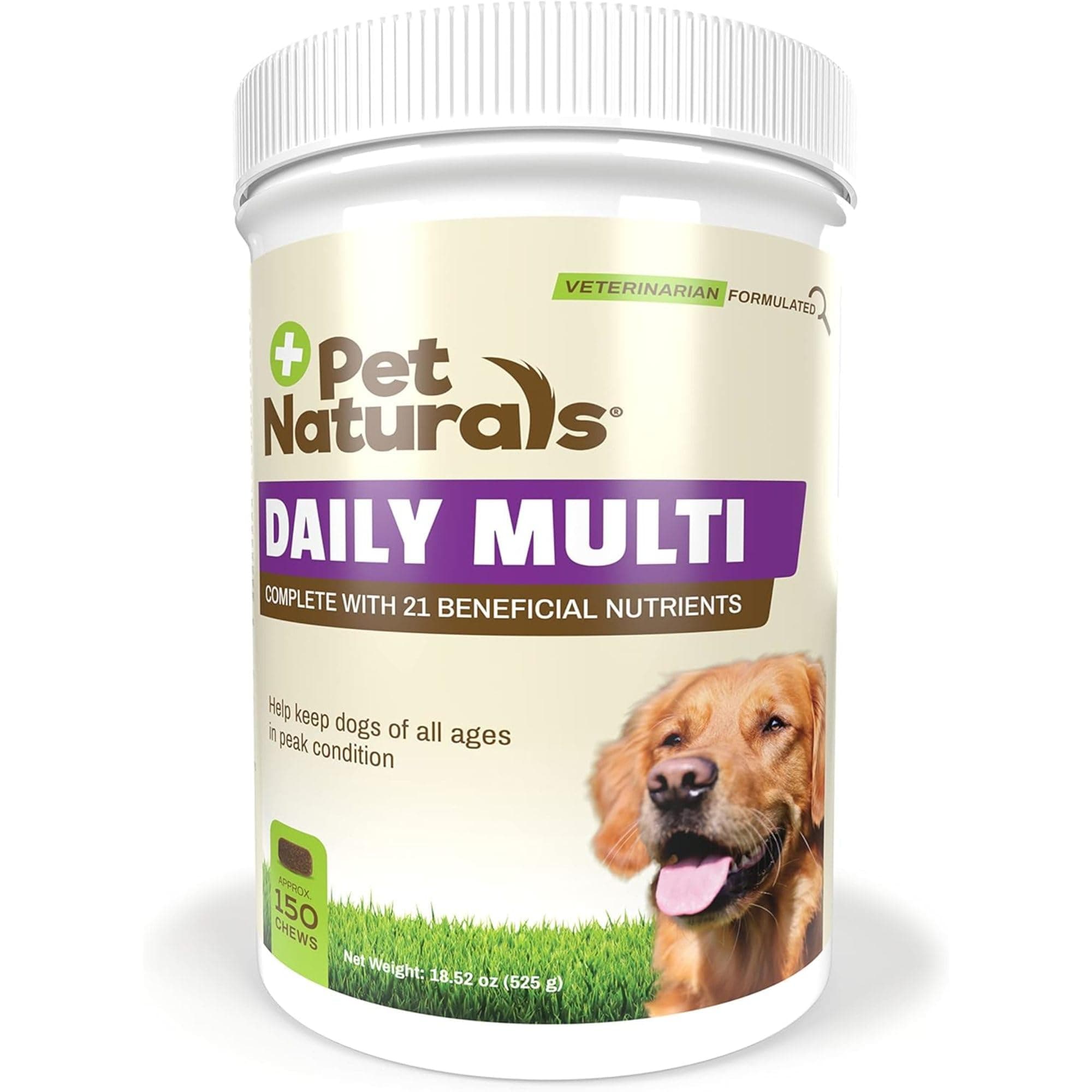 Daily Multivitamin for Dogs, Veggie Flavor, 150 Chews - Yummy Chews with Amino Acids, and Antioxidants - Supports Energy, Metabolic Function and Pet Wellness