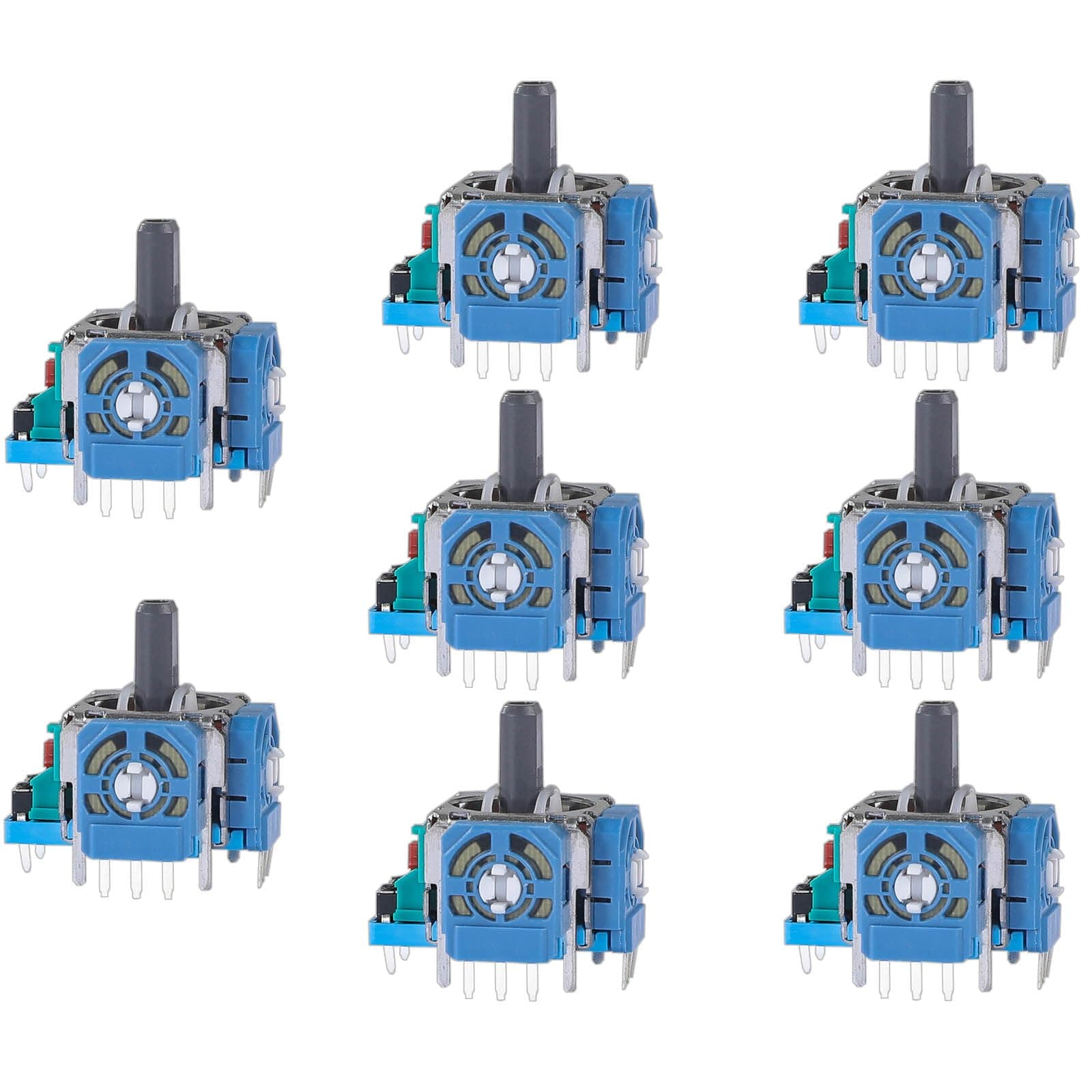 8pcs Joysticks Replacement for DualSense PS5 Controller, 3D Analog Sensor Wheel Thumb Sticks Joystick Rocker Module Replacement for Playstation 5 Controller