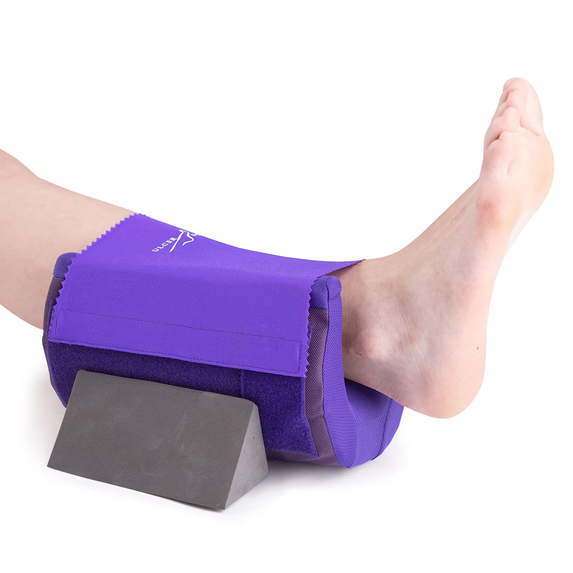 Ulcer Solutions Heel Keeper – Physician-Designed Heel Protector for Pressure Ulcers, Breathable Offloading Cushion for Wound Care, No-Strap Heel Boot for Elderly or Diabetic Use, Easy-Clean Support, Standard Size 7-10.5 Inches